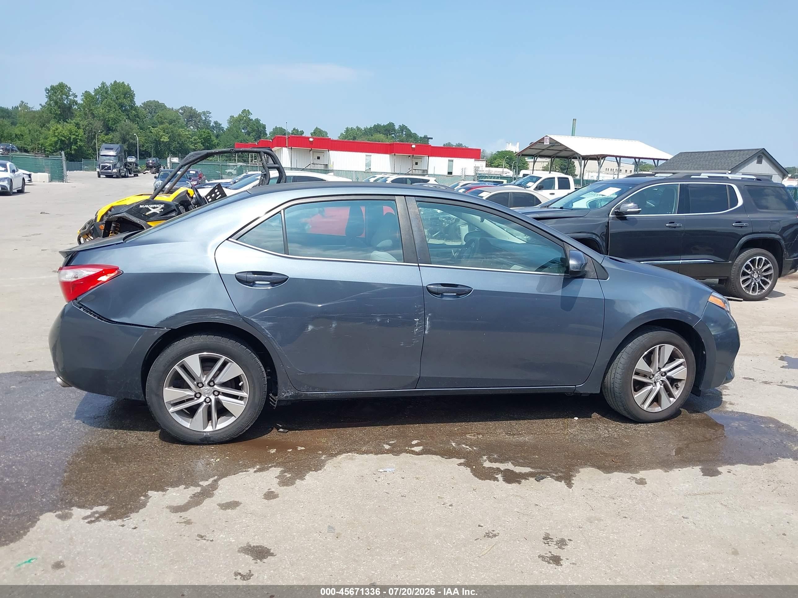 2014 Toyota Corolla Le Eco Plus Gray vin: 2T1BPRHE8EC011687