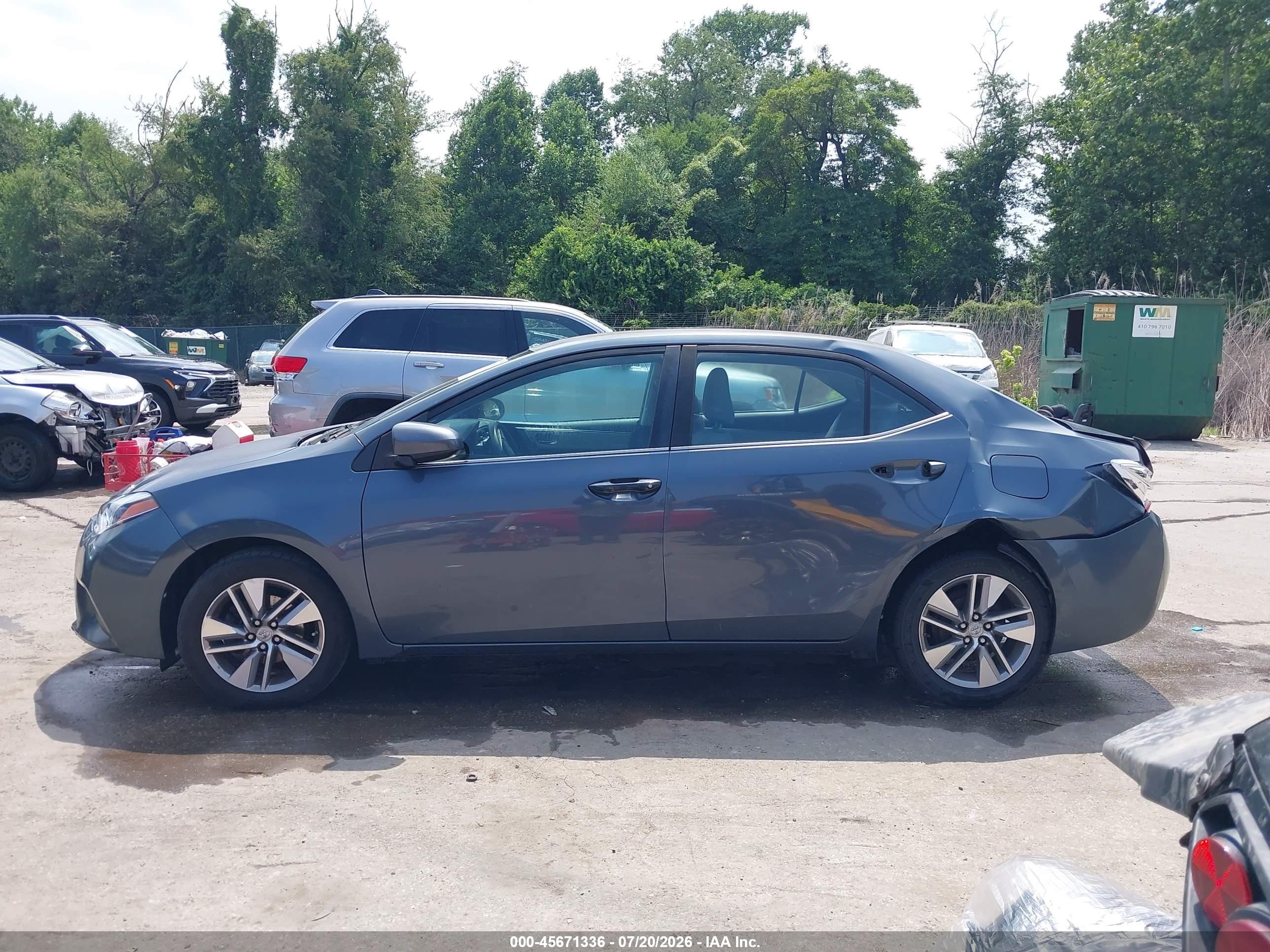 2014 Toyota Corolla Le Eco Plus Gray vin: 2T1BPRHE8EC011687