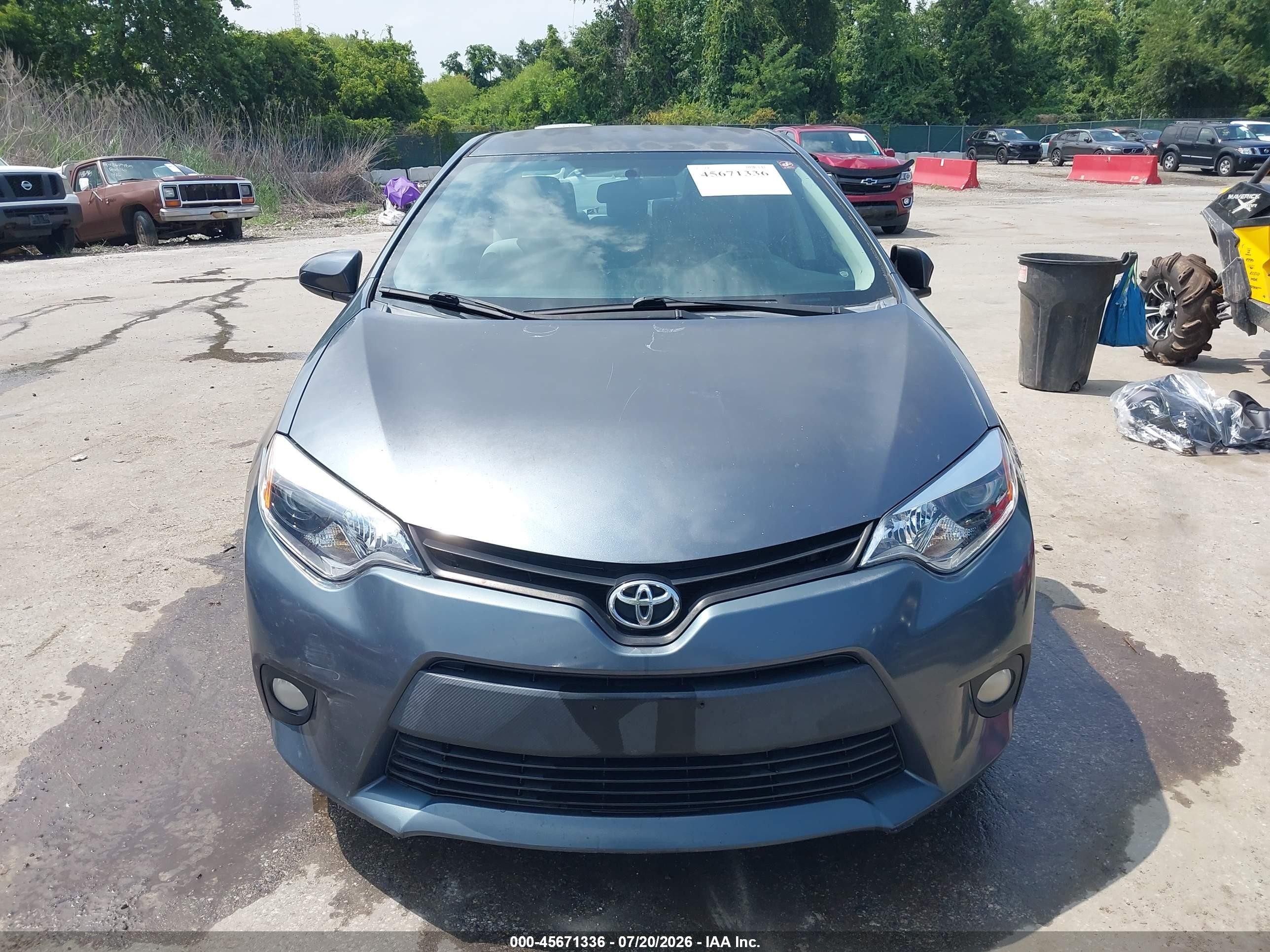 2014 Toyota Corolla Le Eco Plus Gray vin: 2T1BPRHE8EC011687