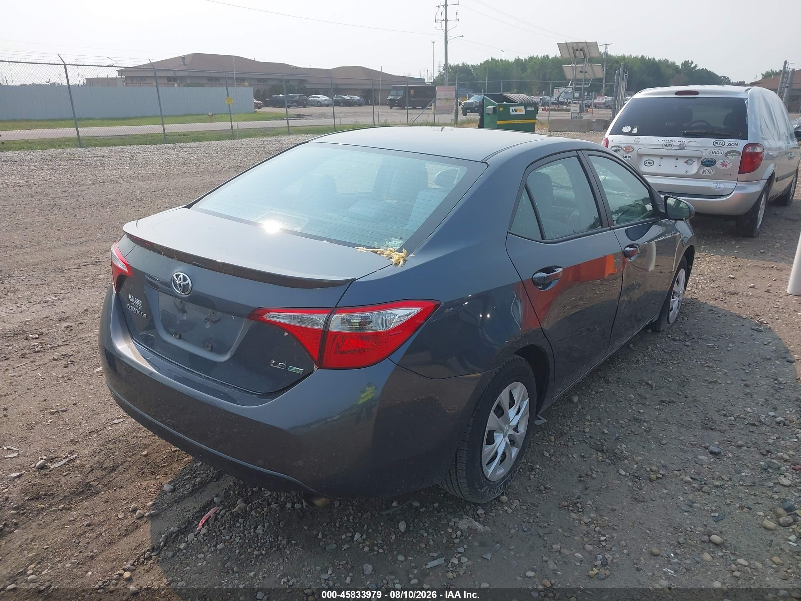 2015 Toyota Corolla Le Eco Gray vin: 2T1BPRHE8FC424839