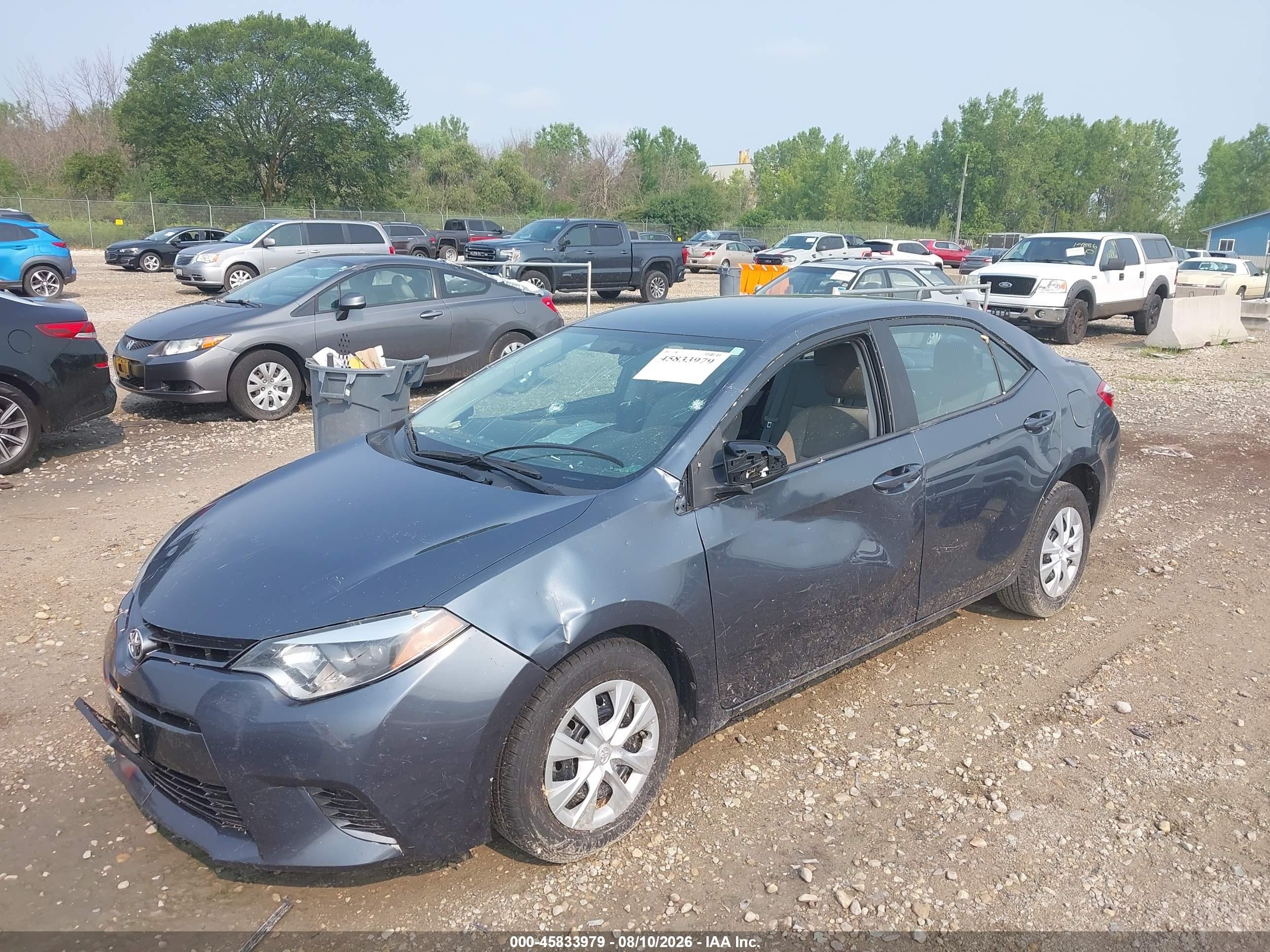 2015 Toyota Corolla Le Eco Gray vin: 2T1BPRHE8FC424839