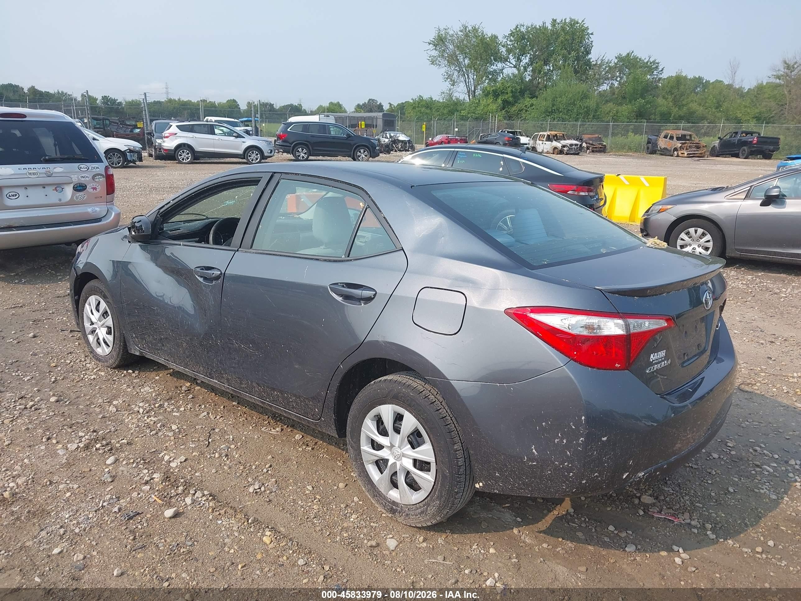 2015 Toyota Corolla Le Eco Gray vin: 2T1BPRHE8FC424839