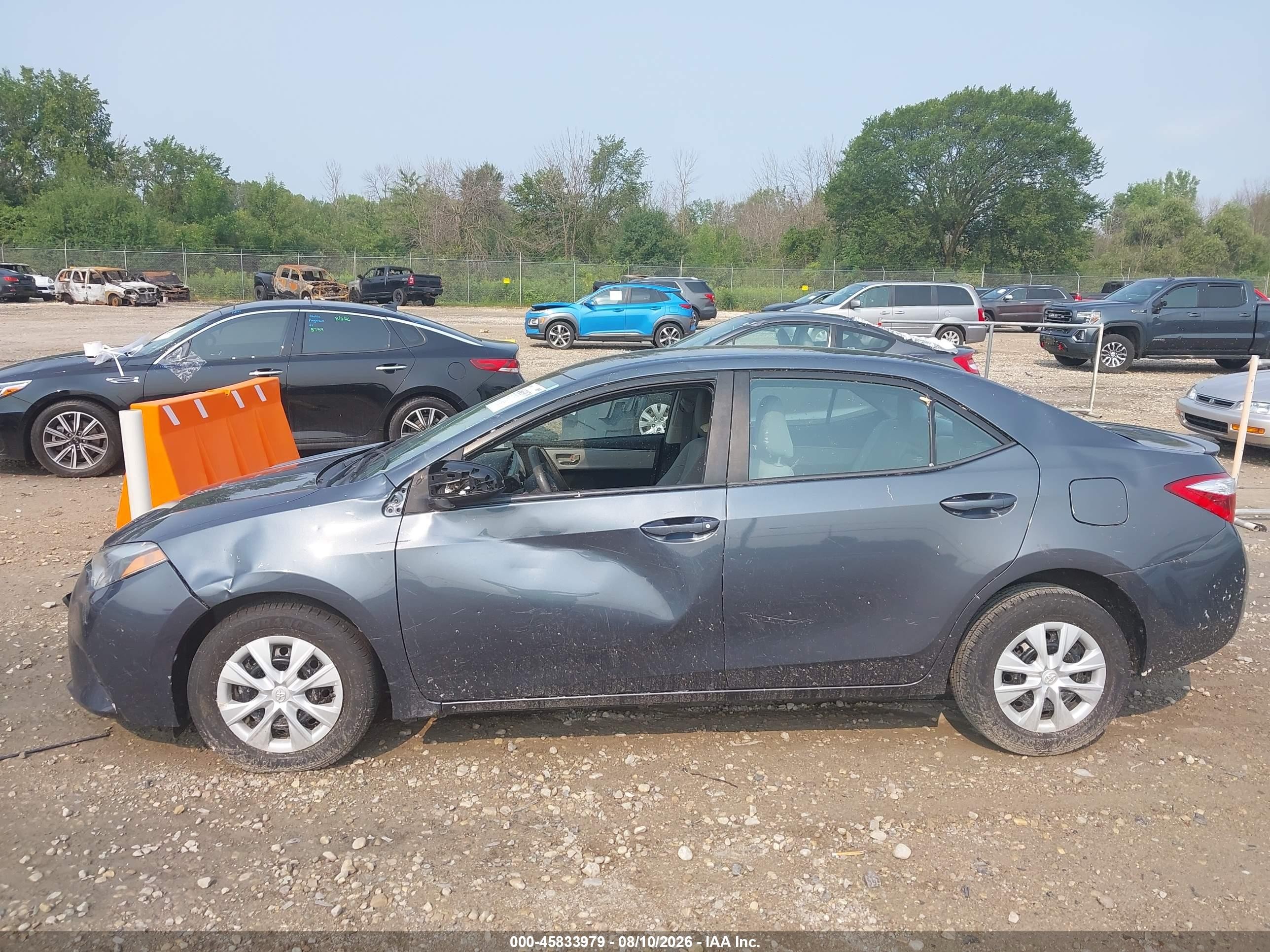 2015 Toyota Corolla Le Eco Gray vin: 2T1BPRHE8FC424839