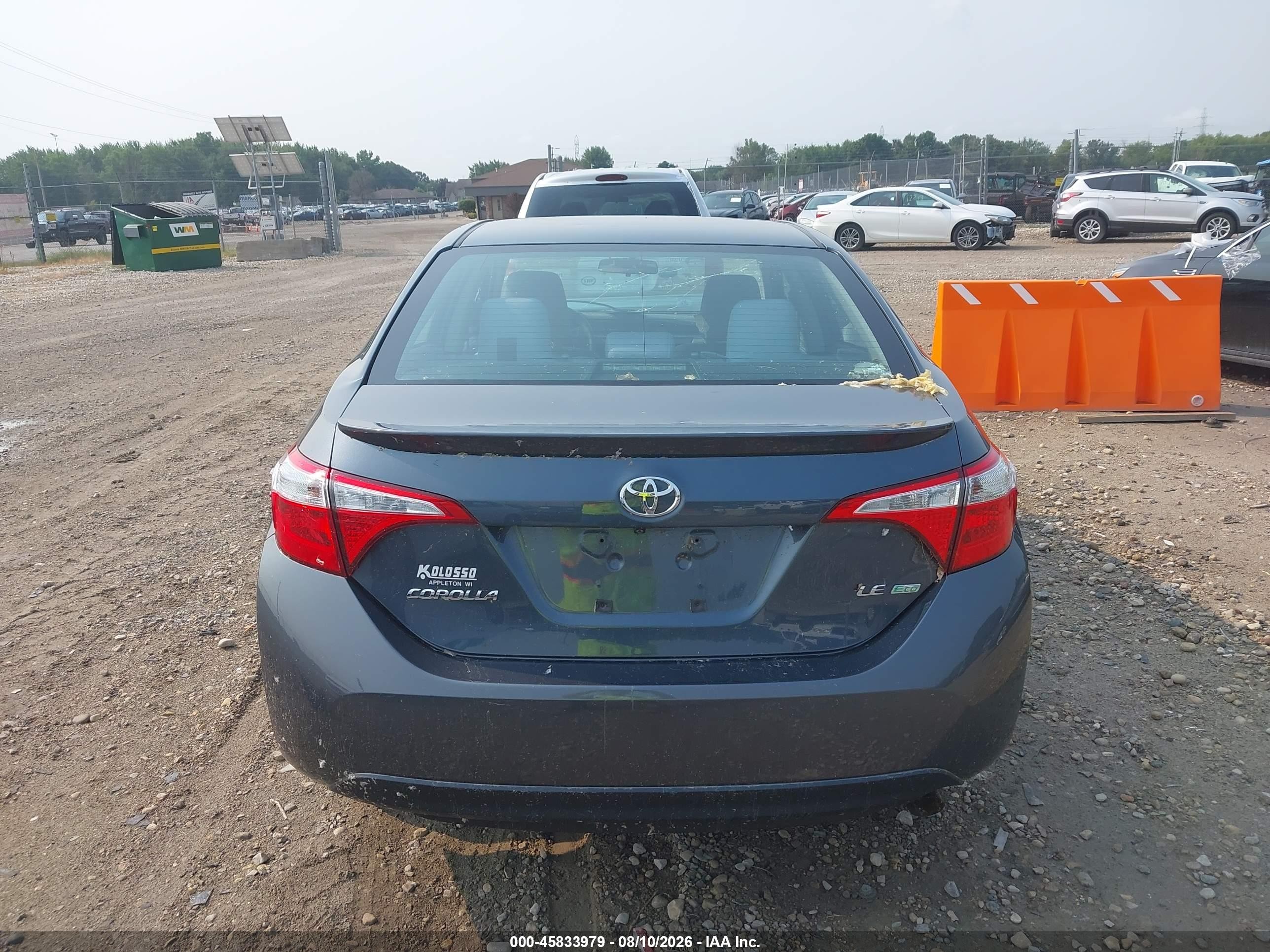 2015 Toyota Corolla Le Eco Gray vin: 2T1BPRHE8FC424839