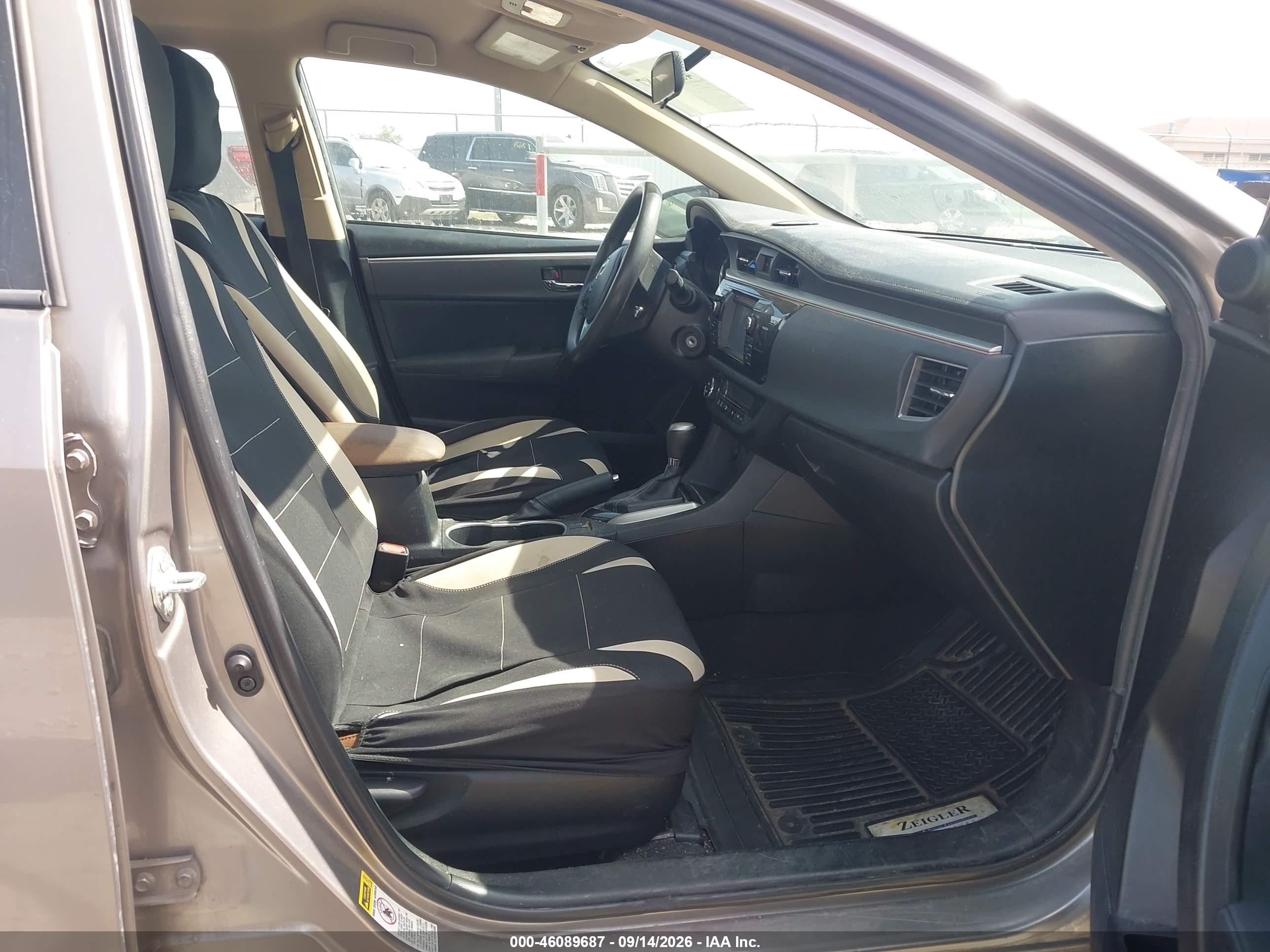2014 Toyota Corolla Le Eco Cream vin: 2T1BPRHEXEC212863
