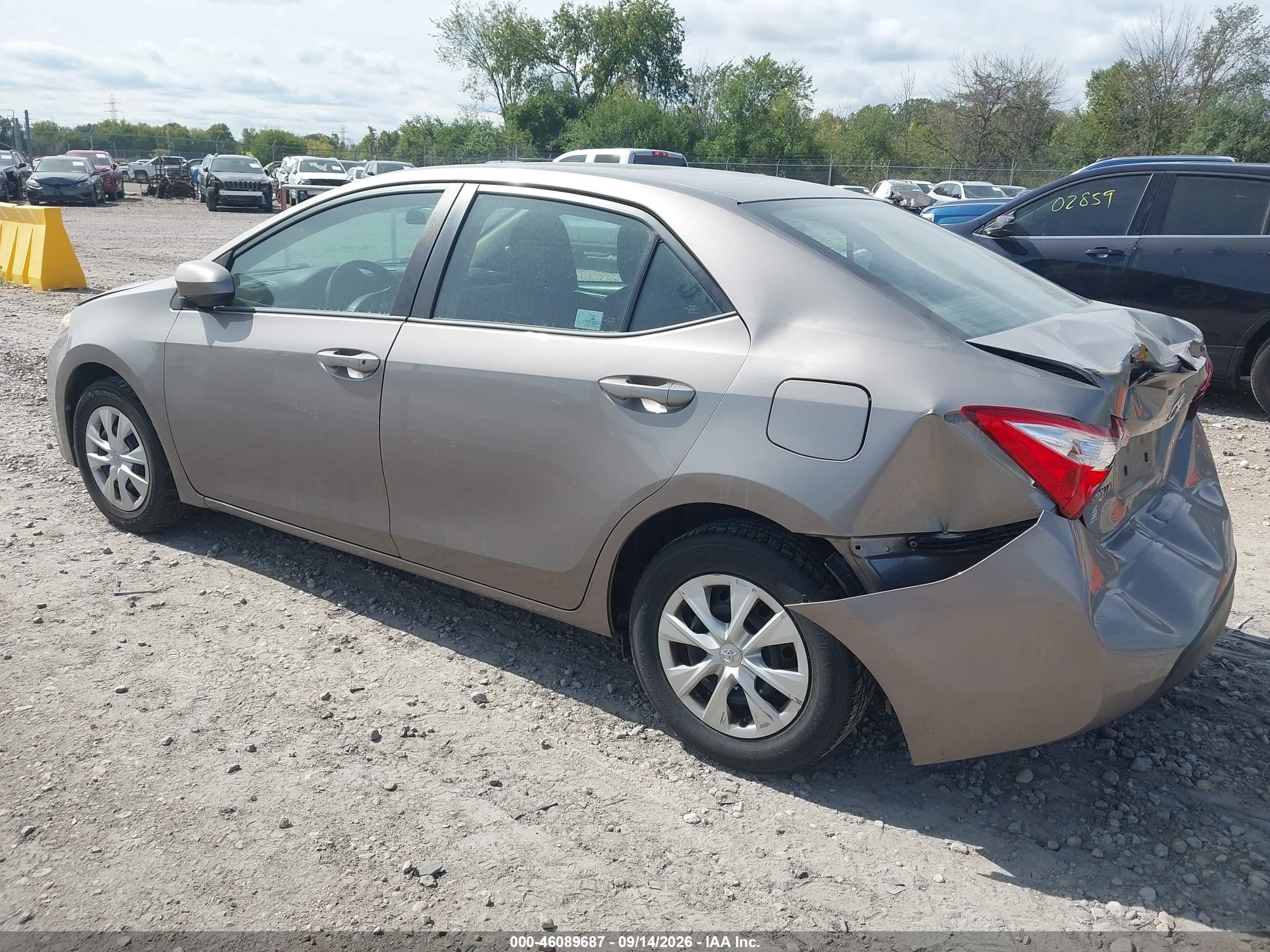 2014 Toyota Corolla Le Eco Cream vin: 2T1BPRHEXEC212863