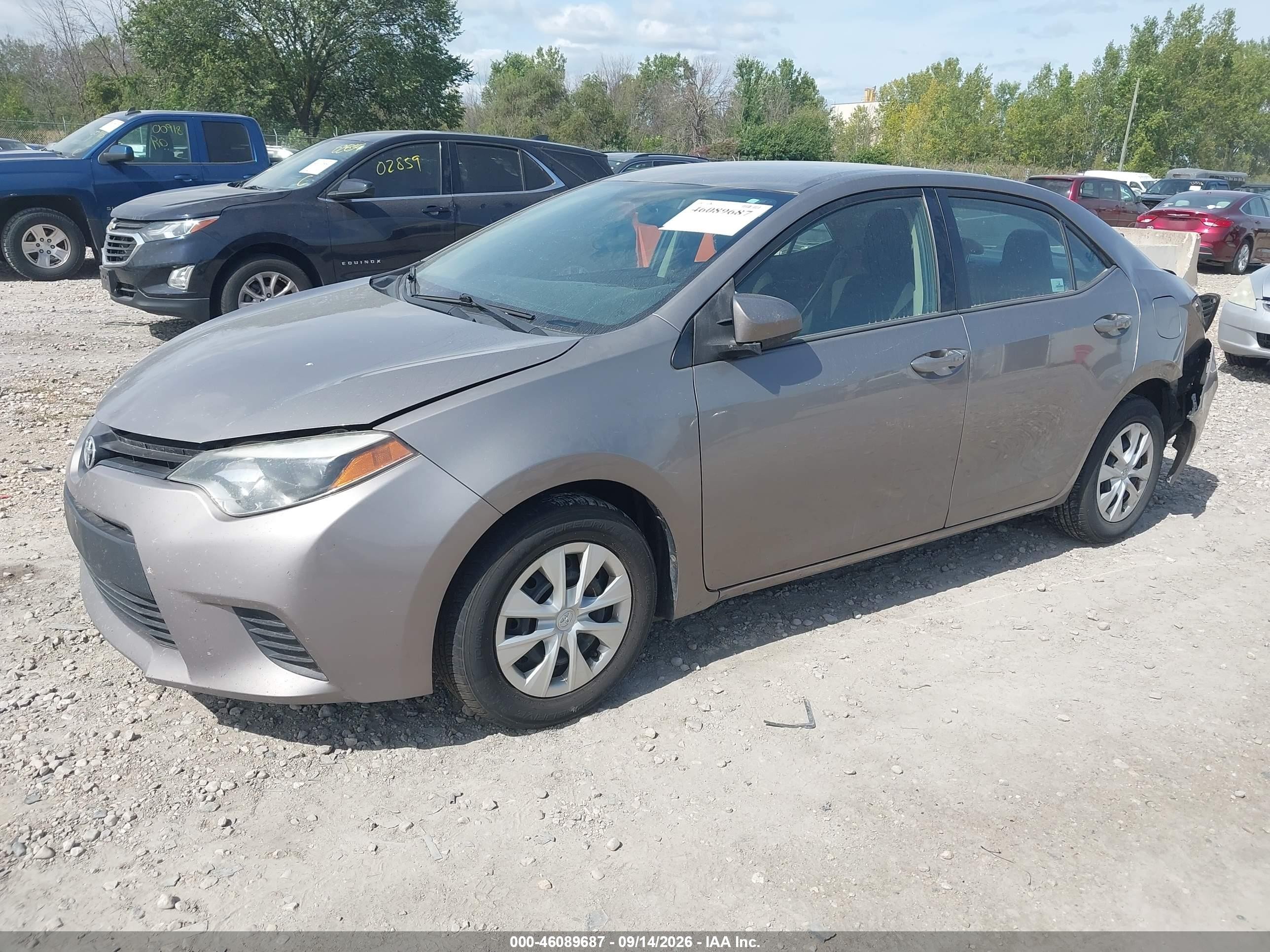 2014 Toyota Corolla Le Eco Cream vin: 2T1BPRHEXEC212863