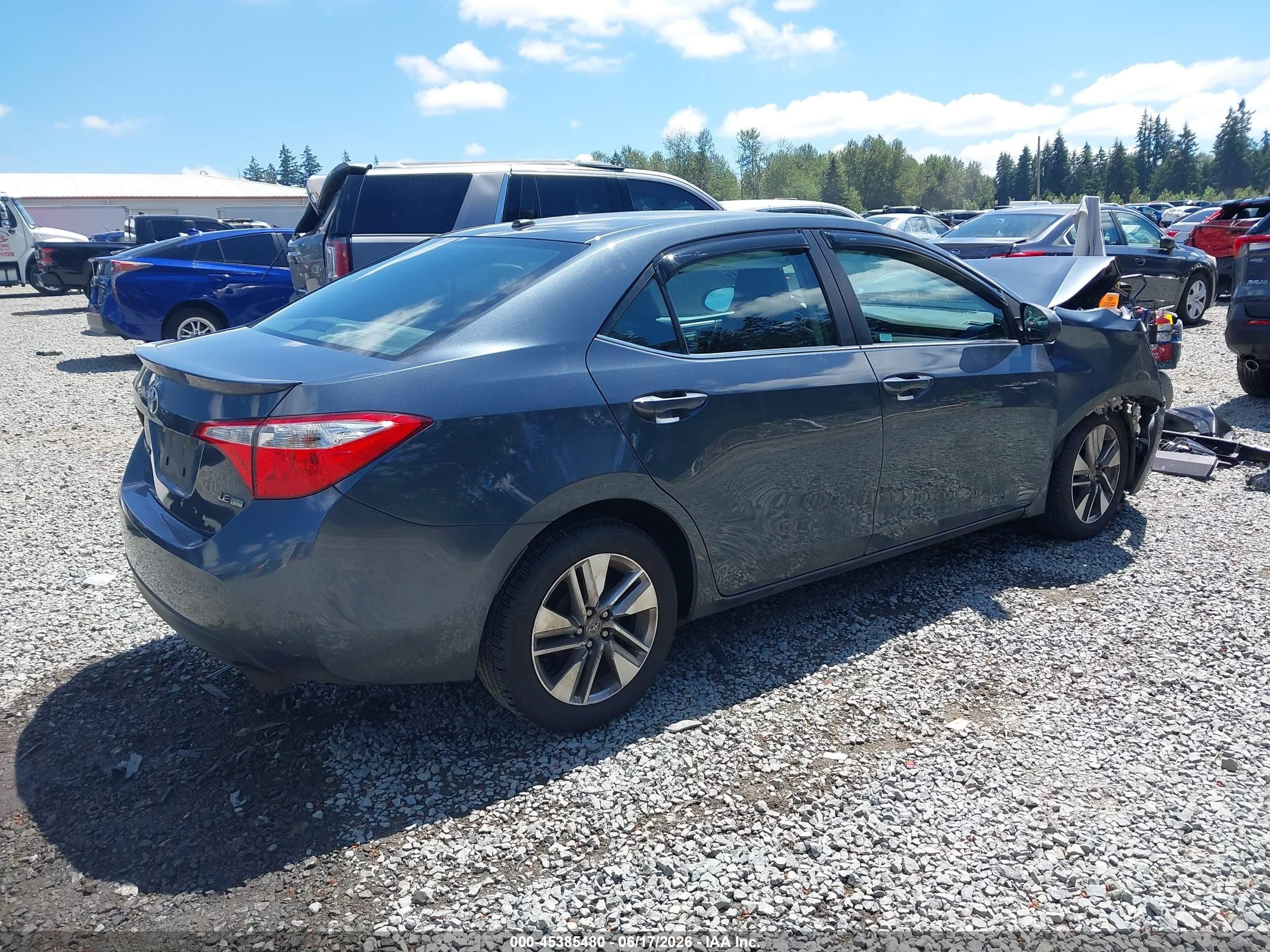 2015 Toyota Corolla Le Eco Premium Gray vin: 2T1BPRHEXFC388250