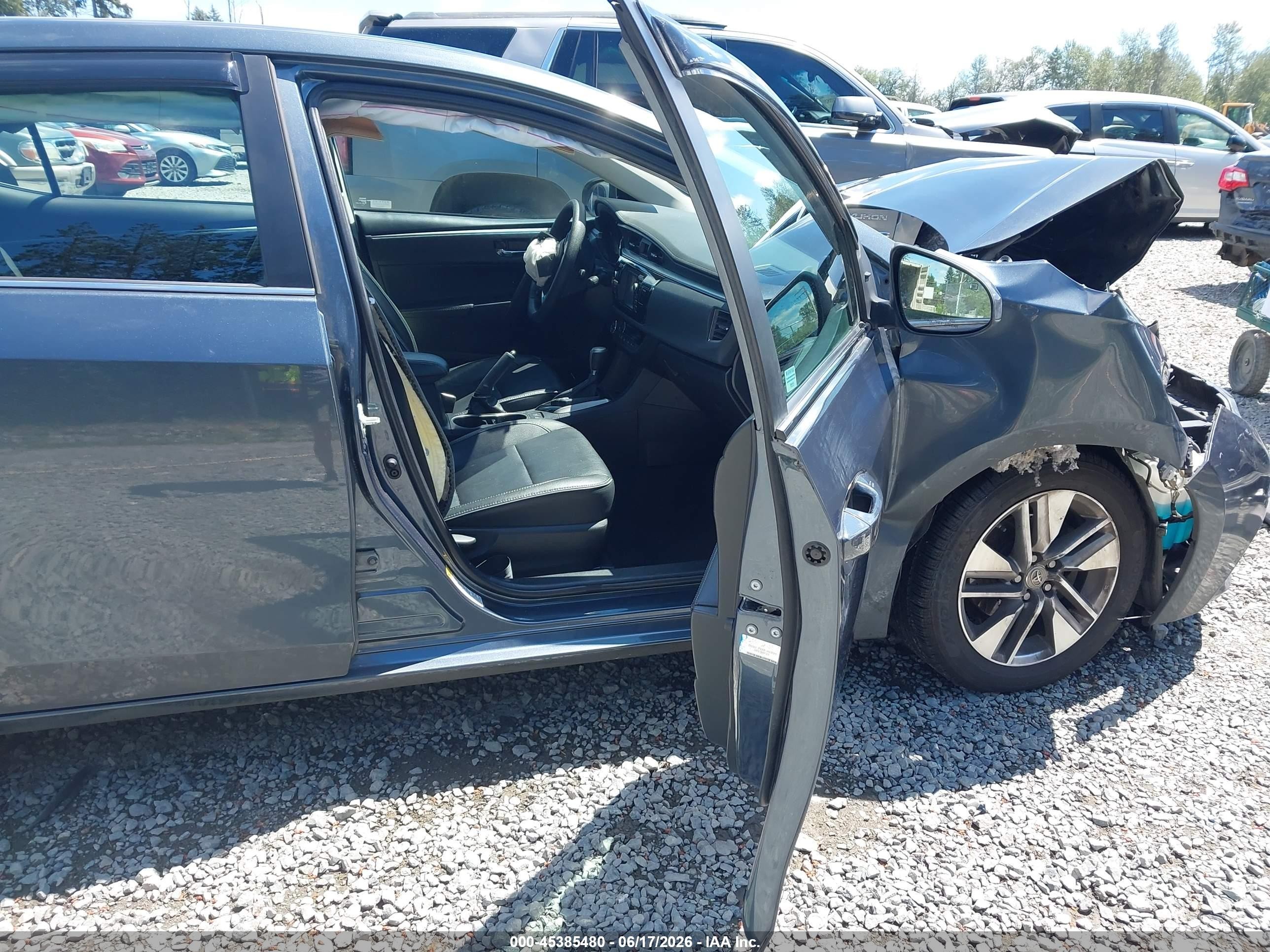 2015 Toyota Corolla Le Eco Premium Gray vin: 2T1BPRHEXFC388250