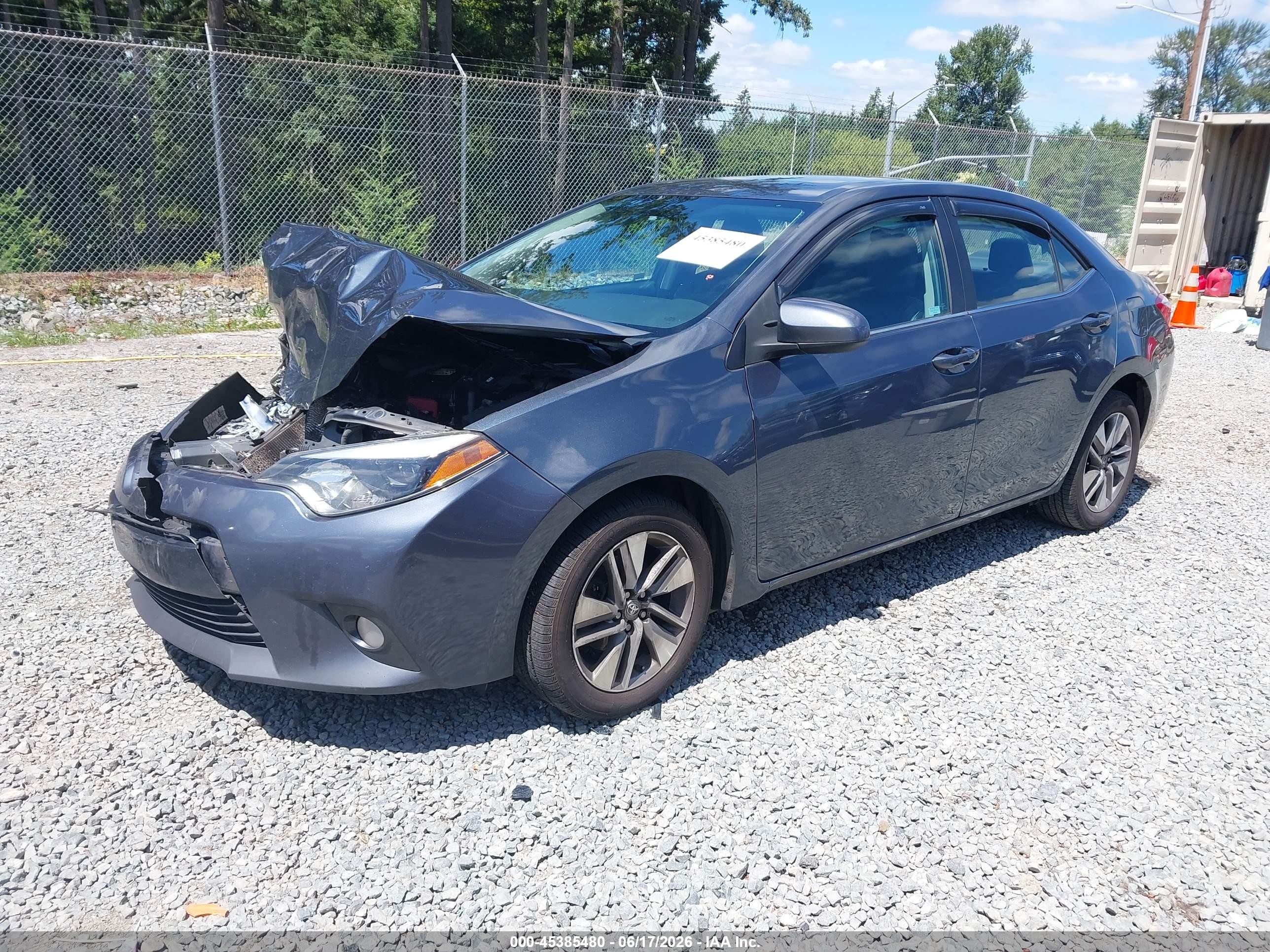 2015 Toyota Corolla Le Eco Premium Gray vin: 2T1BPRHEXFC388250