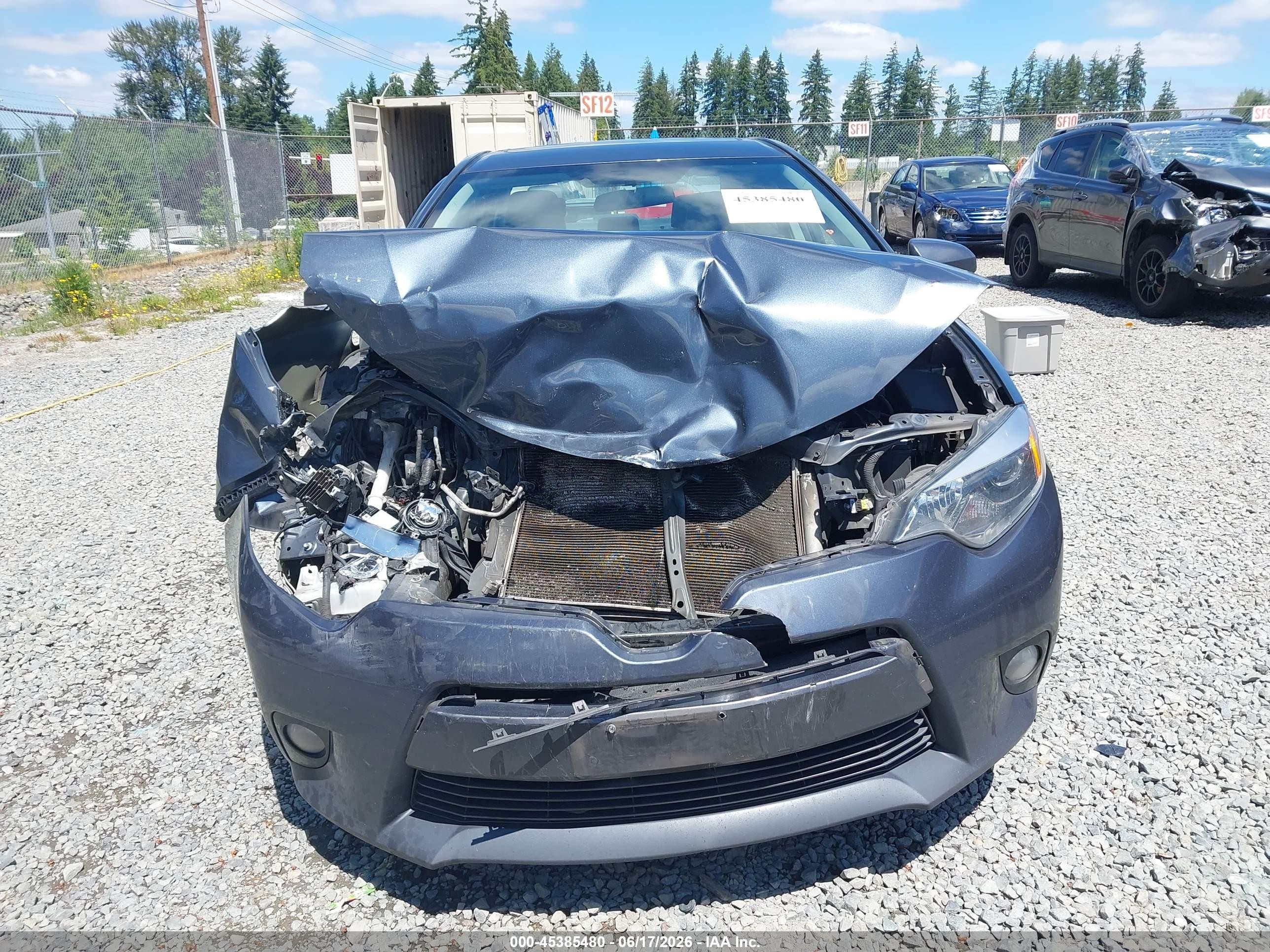 2015 Toyota Corolla Le Eco Premium Gray vin: 2T1BPRHEXFC388250