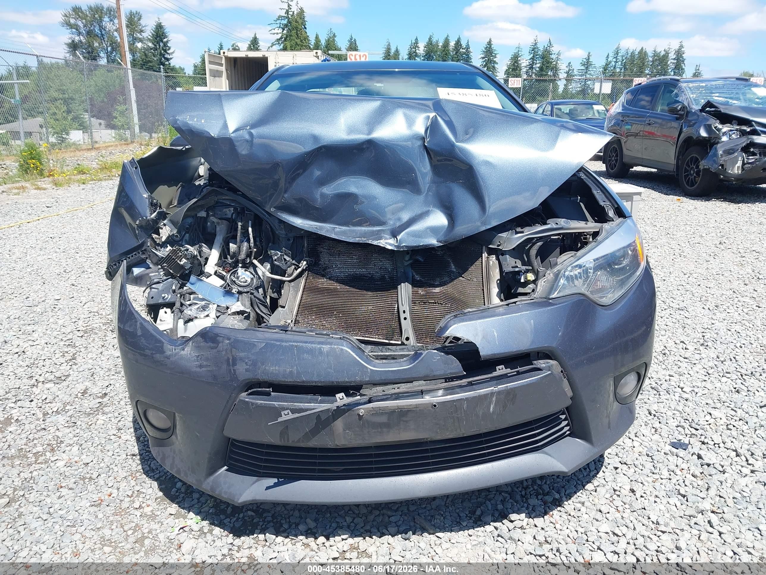2015 Toyota Corolla Le Eco Premium Gray vin: 2T1BPRHEXFC388250
