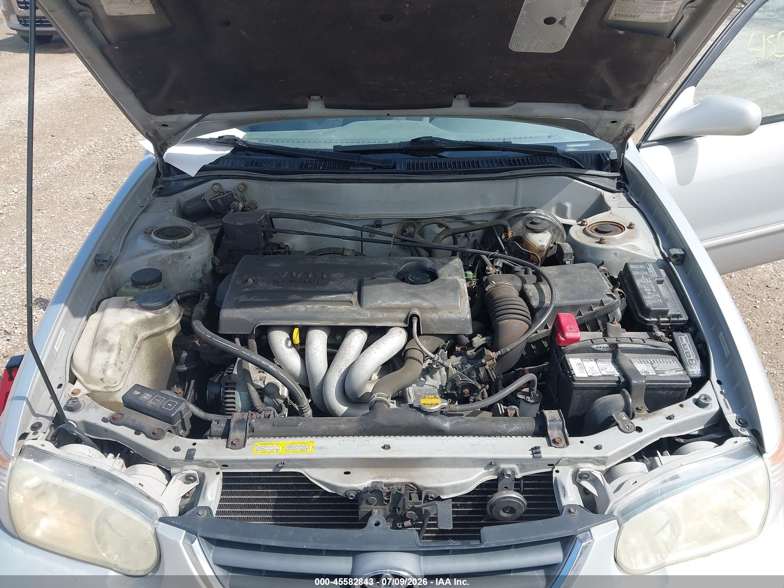 2001 Toyota Corolla Le Silver vin: 2T1BR12E01C501832