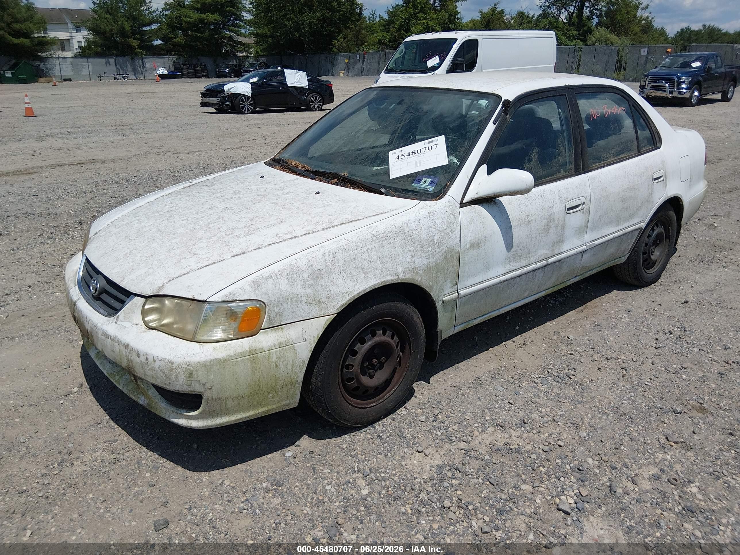 2002 Toyota Corolla Ce/le/s White vin: 2T1BR12E02C547517