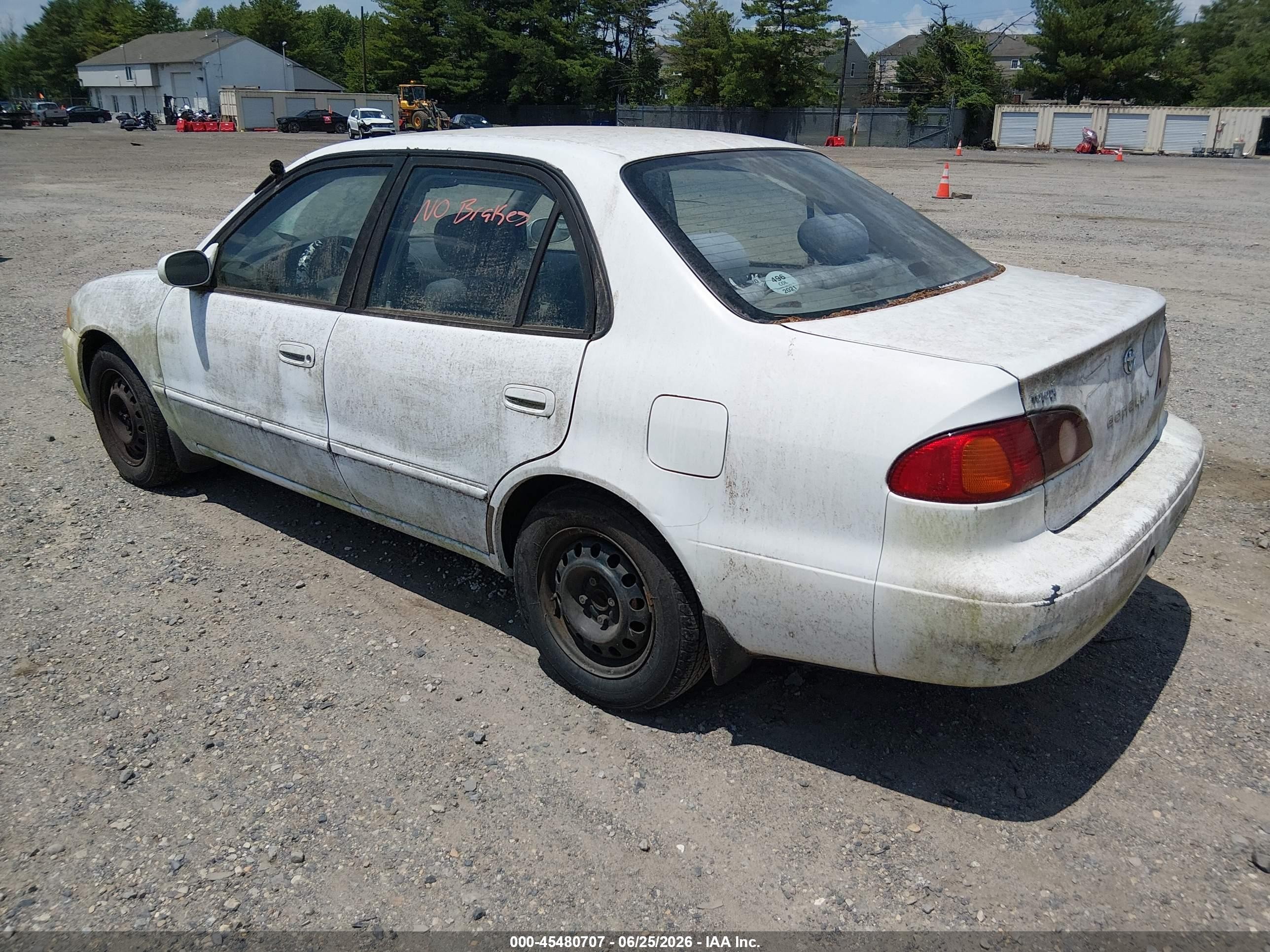 2002 Toyota Corolla Ce/le/s White vin: 2T1BR12E02C547517
