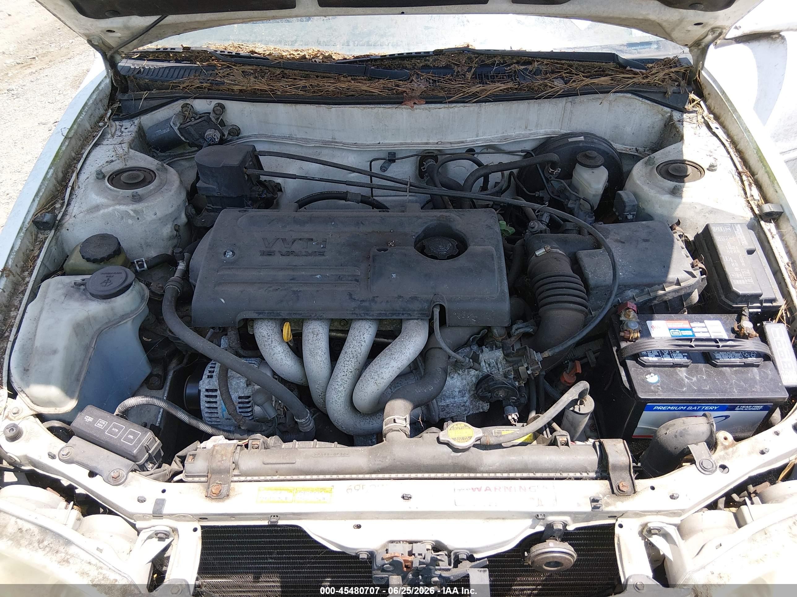 2002 Toyota Corolla Ce/le/s White vin: 2T1BR12E02C547517