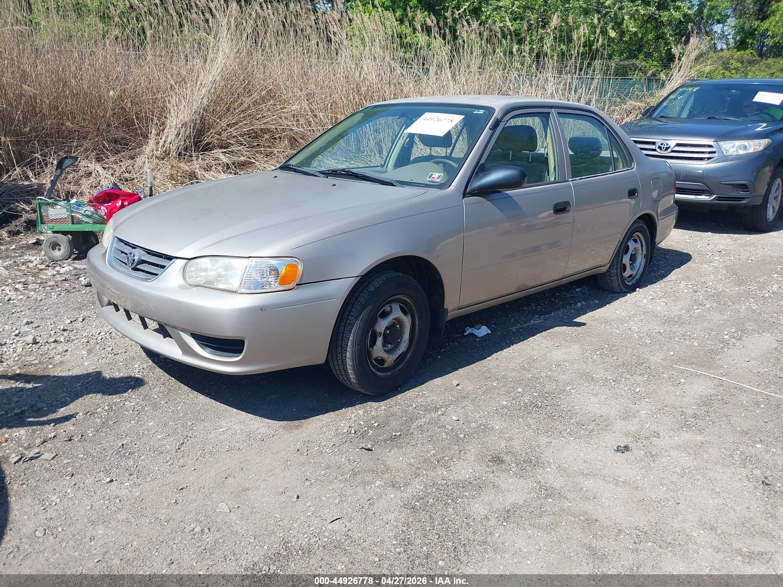 2001 Toyota Corolla Ce Champagne vin: 2T1BR12E11C399425