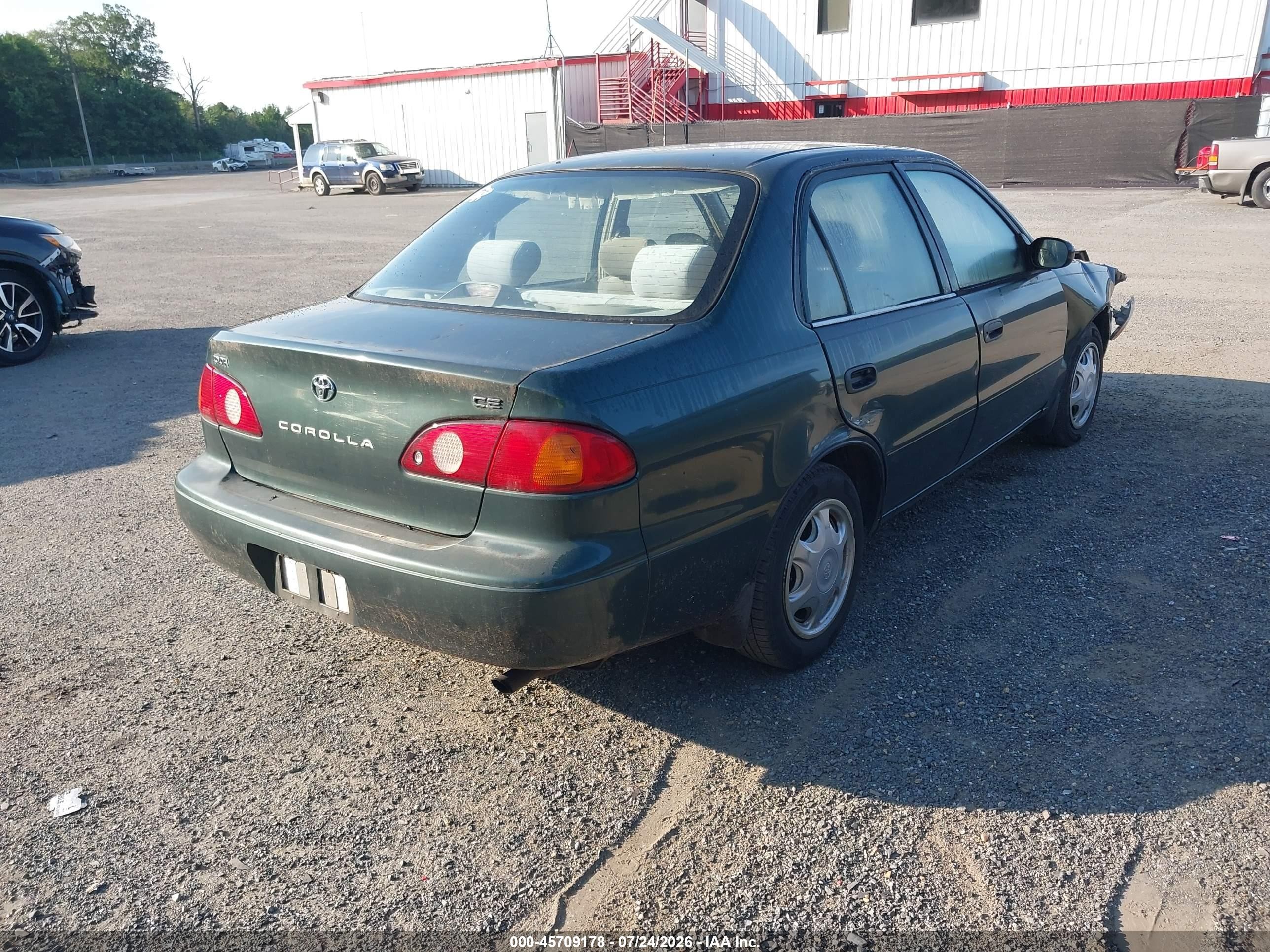 2001 Toyota Corolla Ce Green vin: 2T1BR12E11C401450