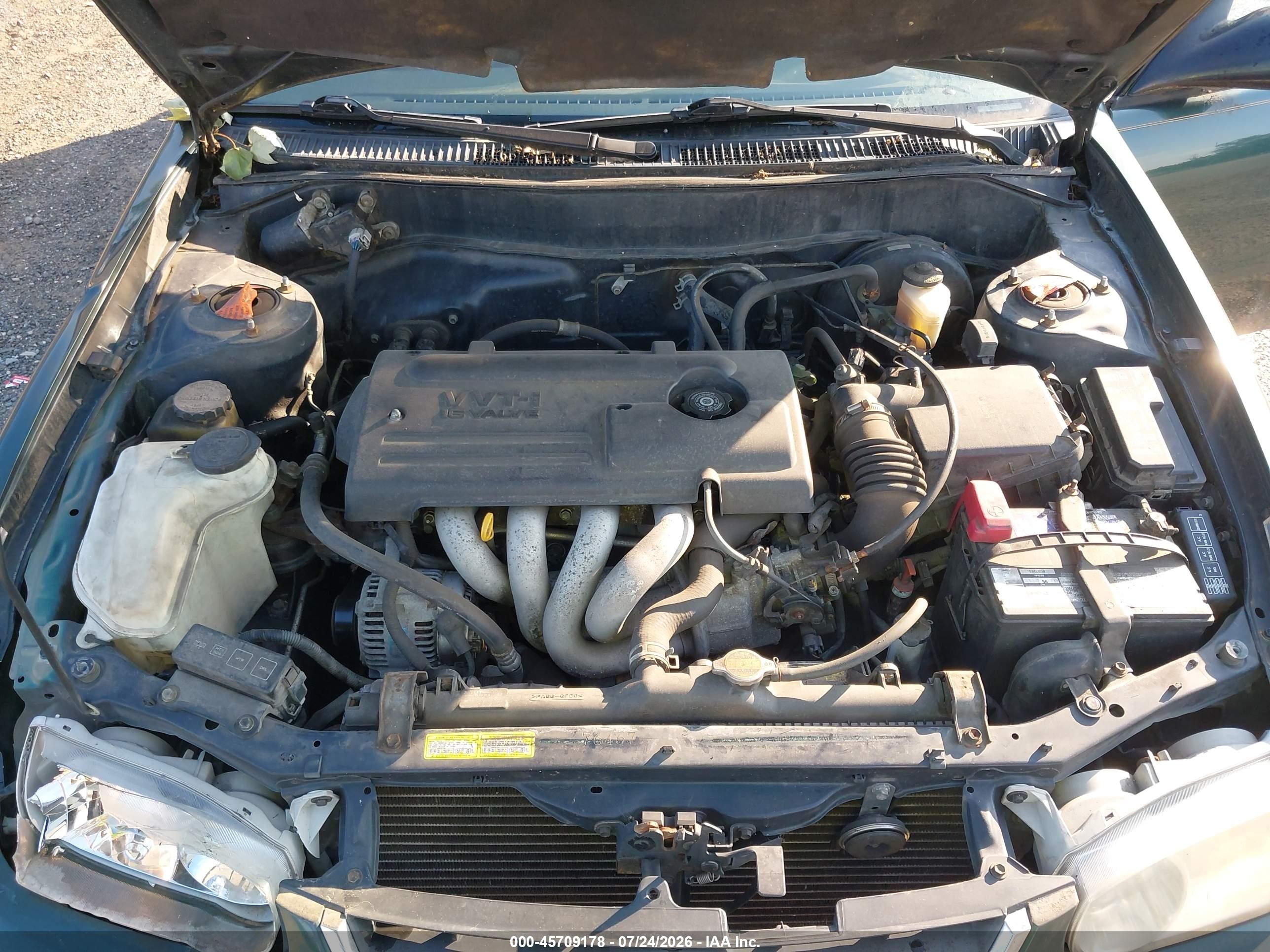 2001 Toyota Corolla Ce Green vin: 2T1BR12E11C401450