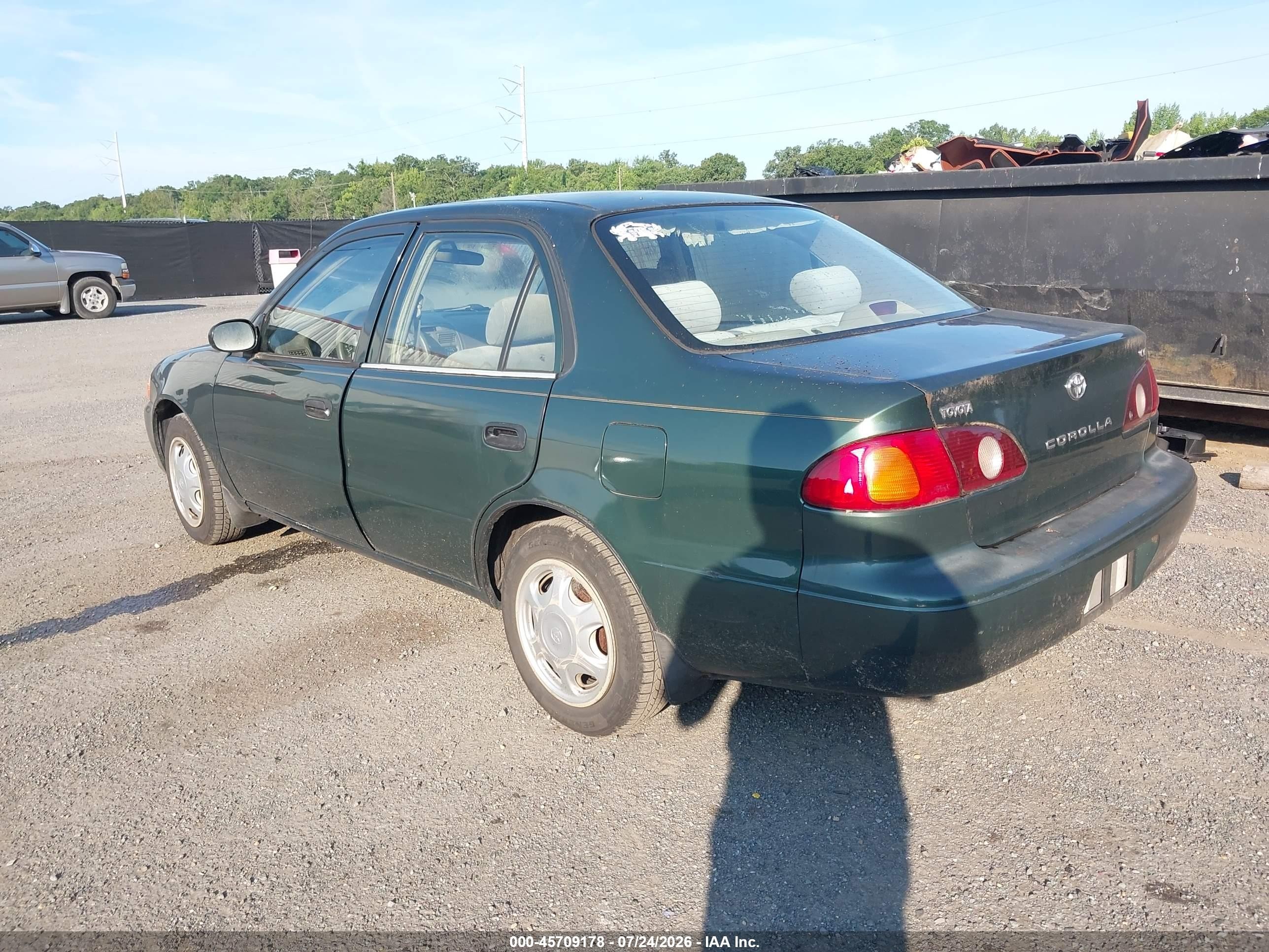 2001 Toyota Corolla Ce Green vin: 2T1BR12E11C401450