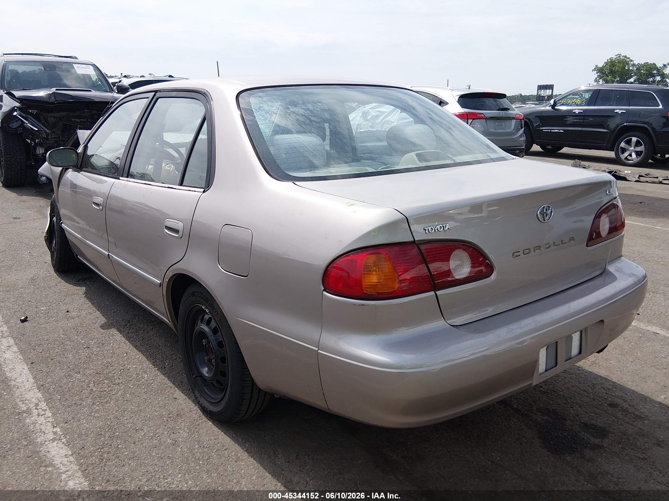 2001 Toyota Corolla Le Tan vin: 2T1BR12E11C442144