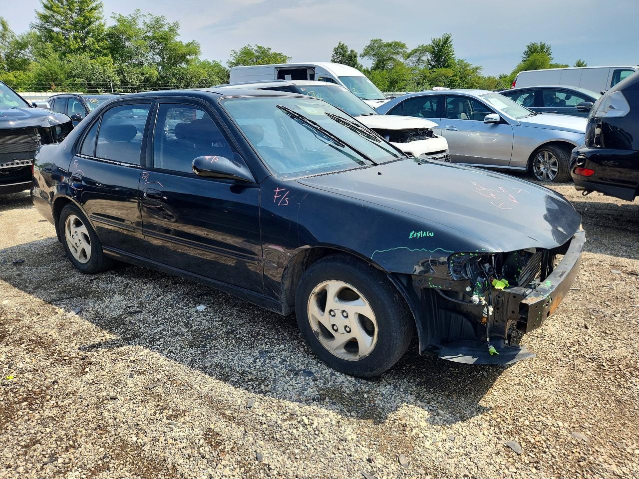2001 Toyota Corolla S Black vin: 2T1BR12E11C446730