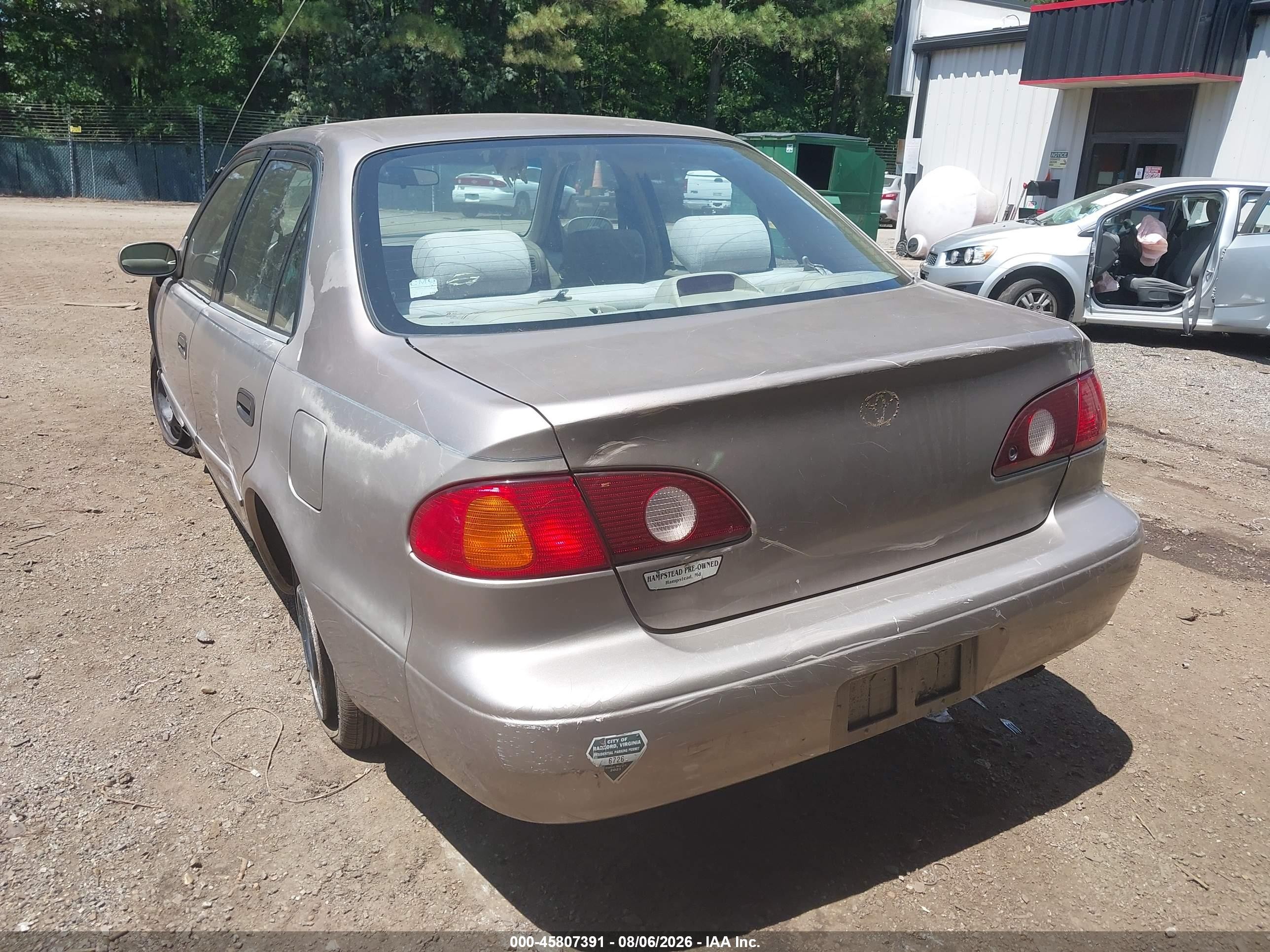 2001 Toyota Corolla Le Beige vin: 2T1BR12E11C506750