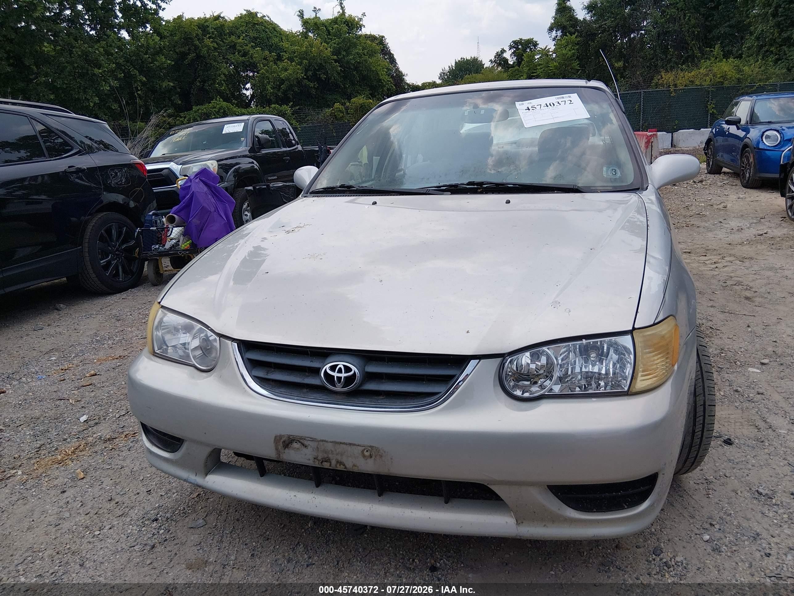 2002 Toyota Corolla Le Silver vin: 2T1BR12E12C521654