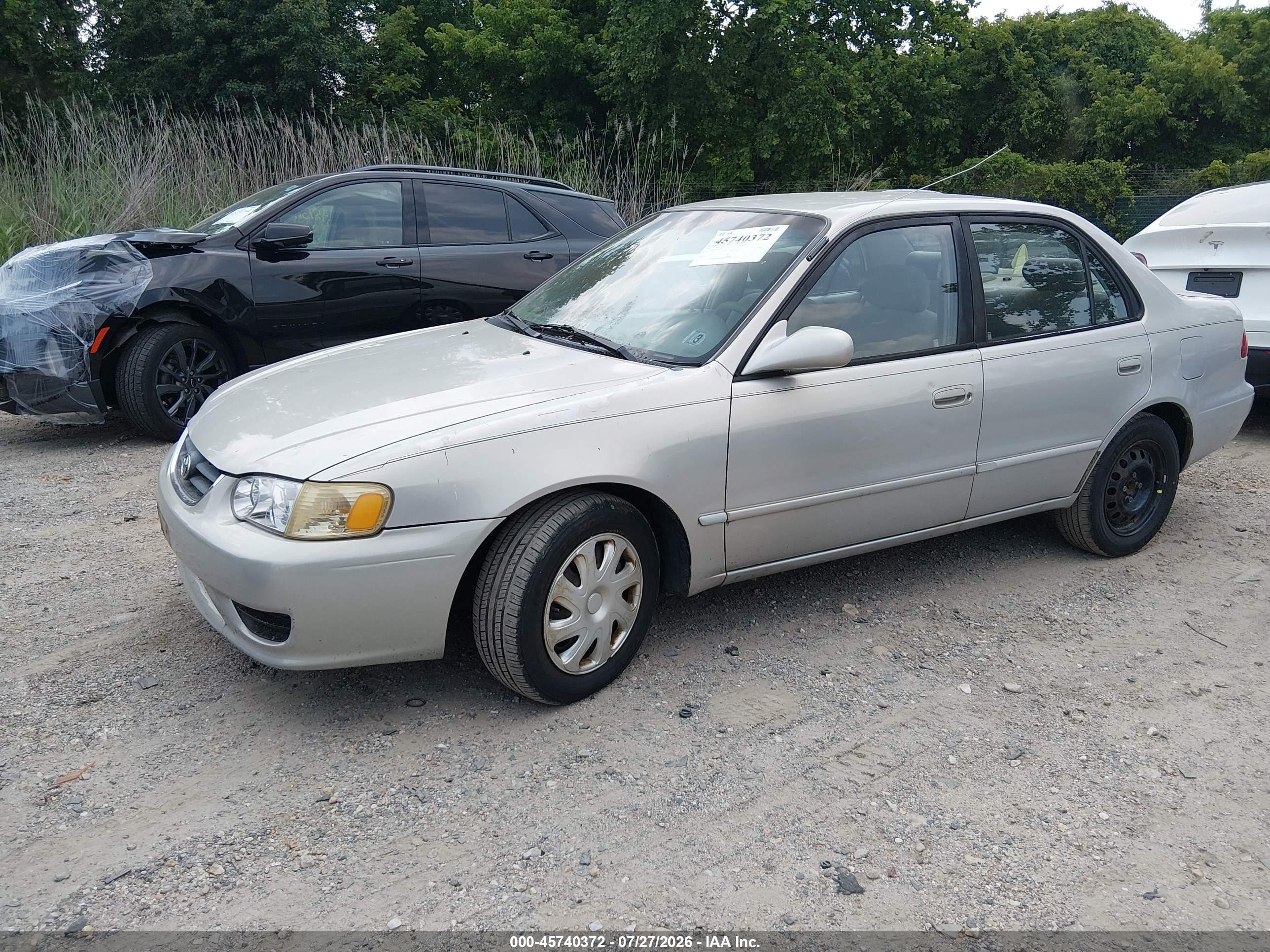 2002 Toyota Corolla Le Silver vin: 2T1BR12E12C521654