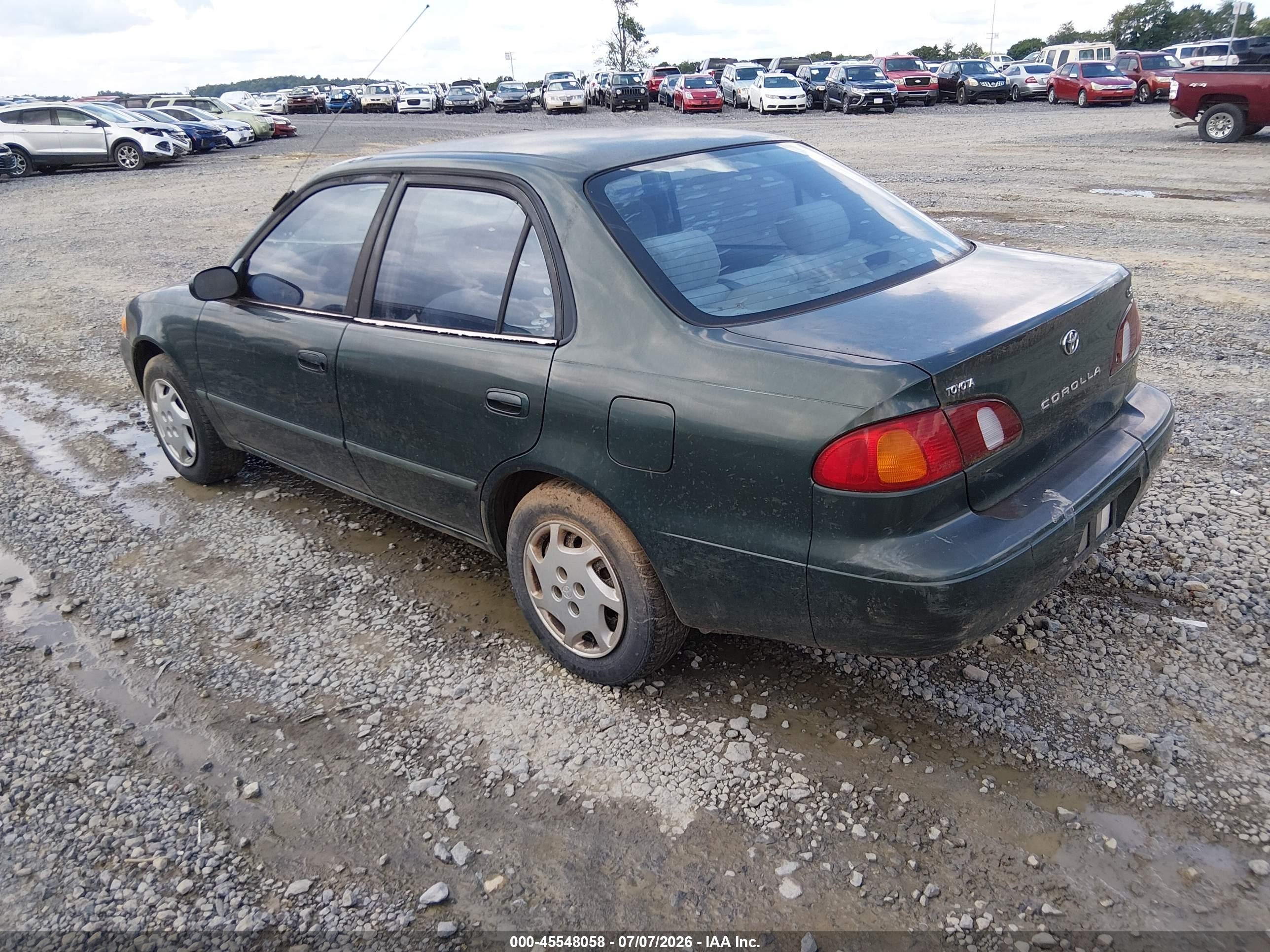 2000 Toyota Corolla Le Green vin: 2T1BR12E1YC286603