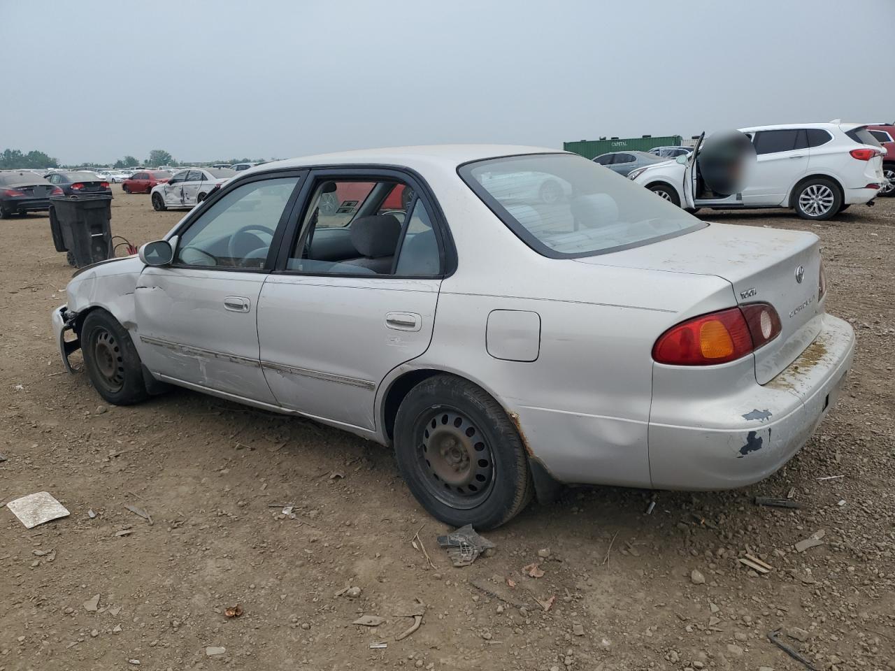 2001 Toyota Corolla Ce Silver vin: 2T1BR12E21C434375