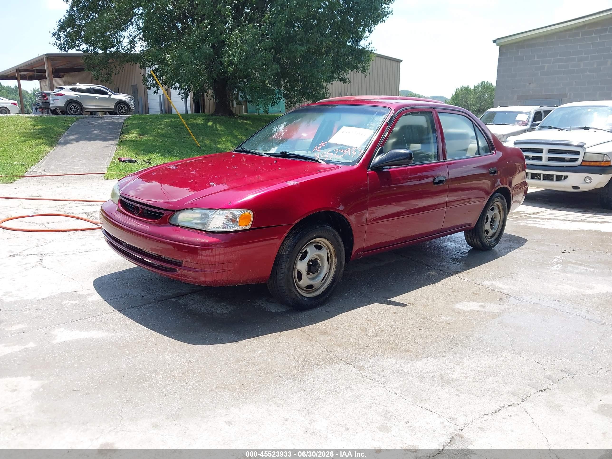 1999 Toyota Corolla Ve Red vin: 2T1BR12E2XC120038