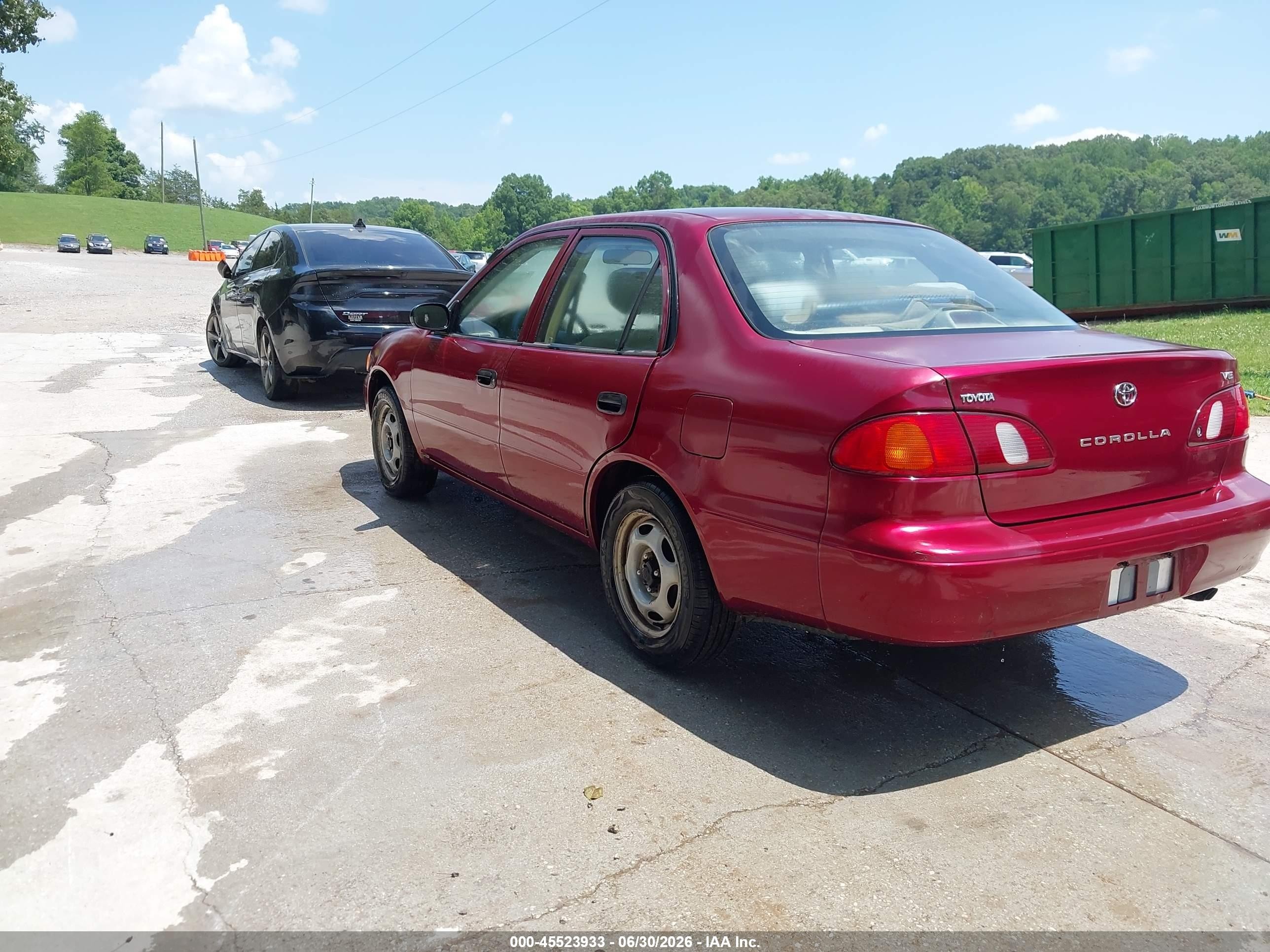 1999 Toyota Corolla Ve Red vin: 2T1BR12E2XC120038