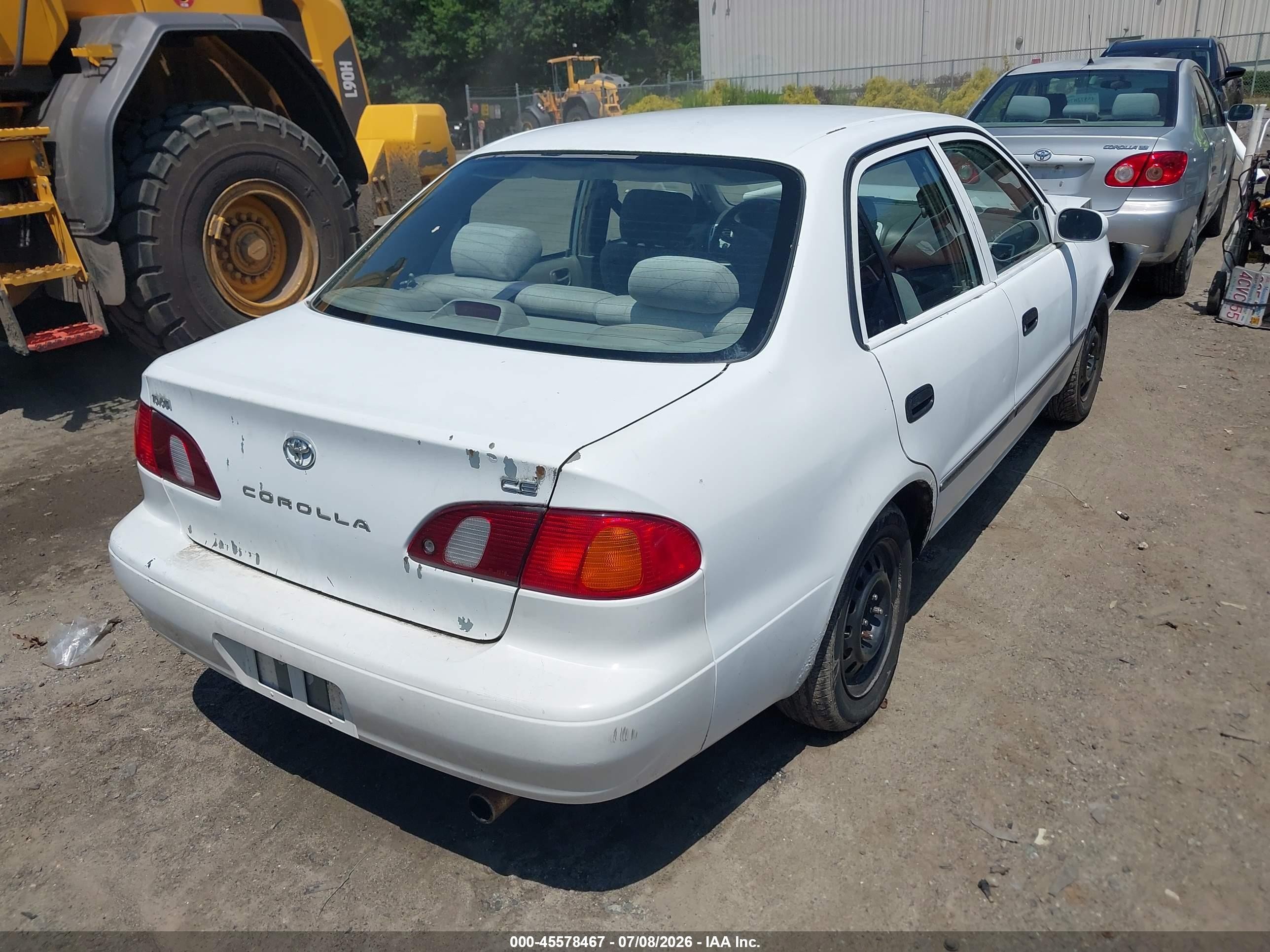 1999 Toyota Corolla Ce White vin: 2T1BR12E2XC129709
