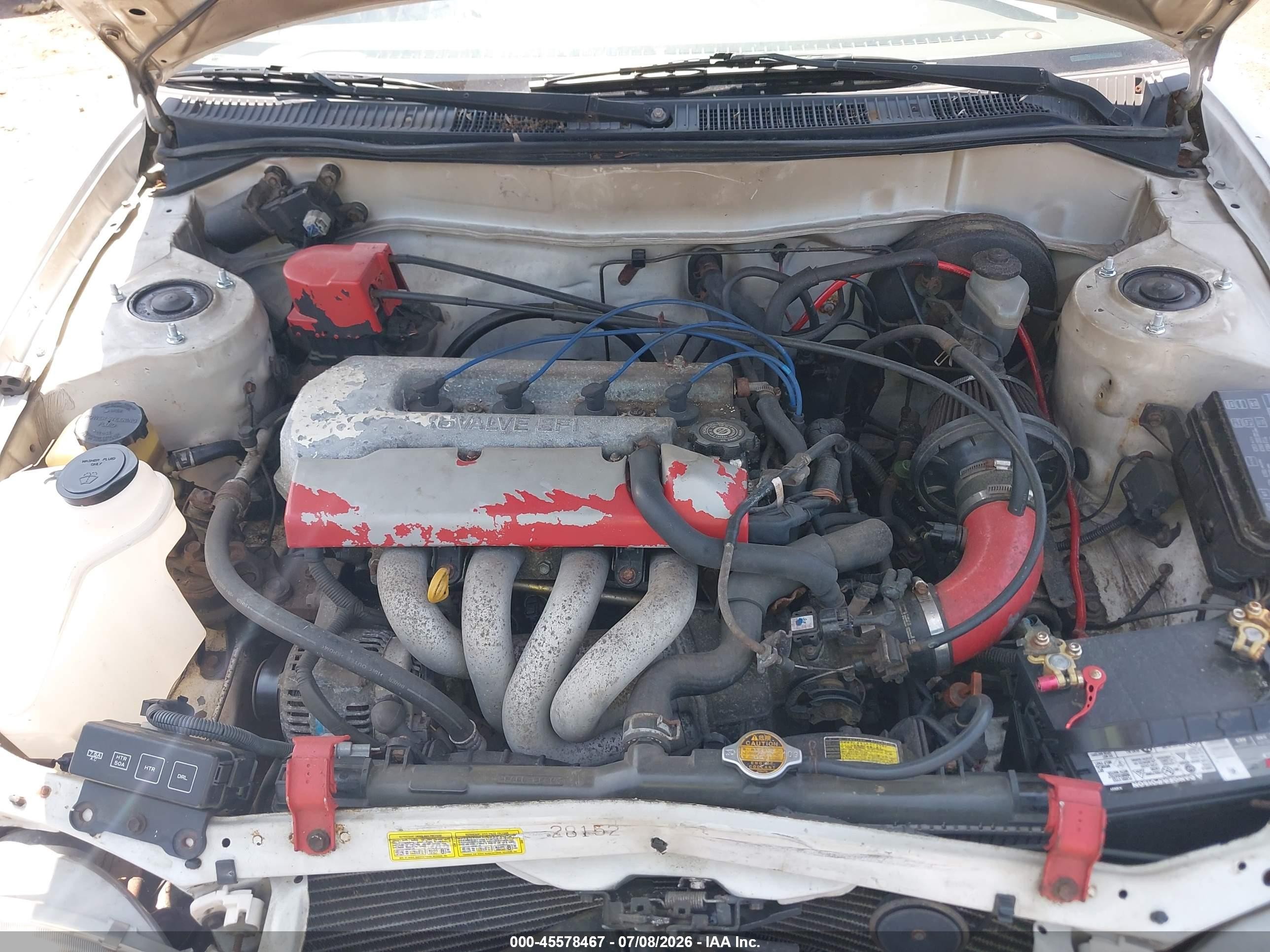 1999 Toyota Corolla Ce White vin: 2T1BR12E2XC129709