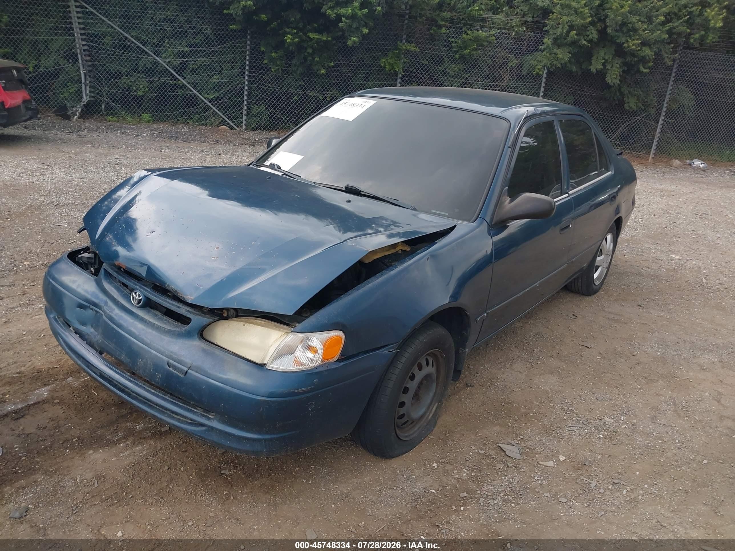 1999 Toyota Corolla Ce Blue vin: 2T1BR12E2XC186816