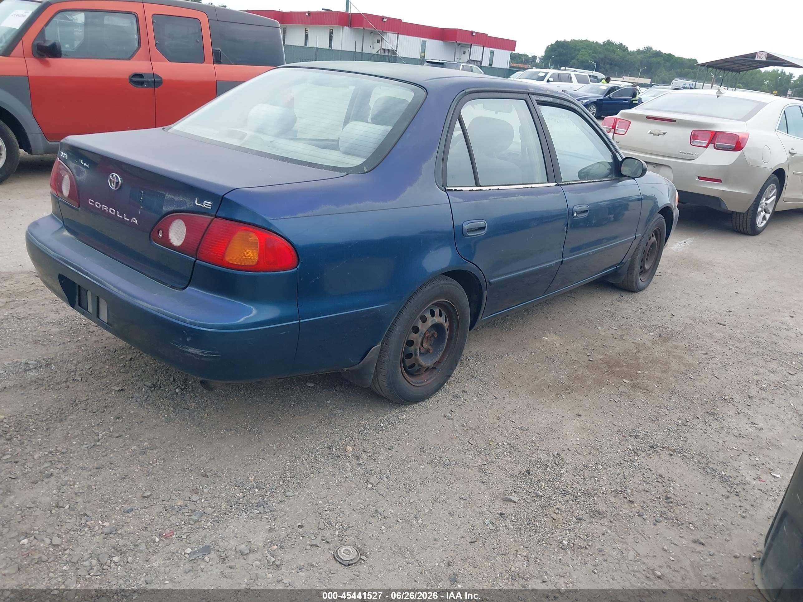 2001 Toyota Corolla Le Blue vin: 2T1BR12E31C500478