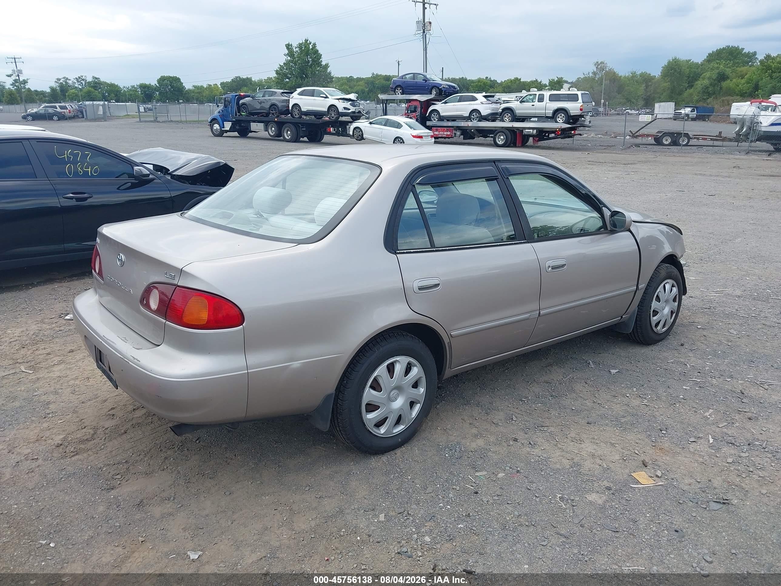 2002 Toyota Corolla Le Gray vin: 2T1BR12E32C577255