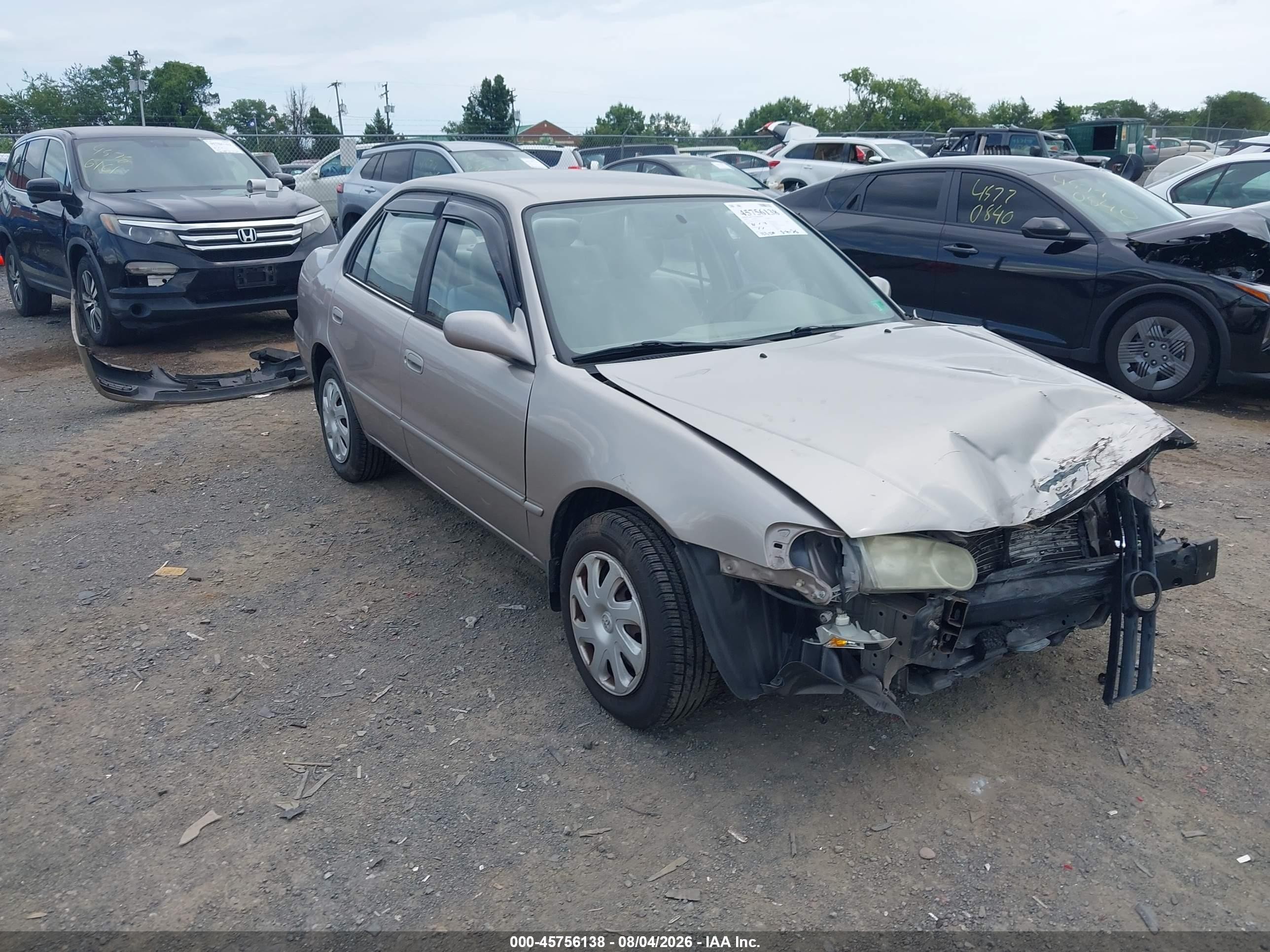 2002 Toyota Corolla Le Серый vin: 2T1BR12E32C577255
