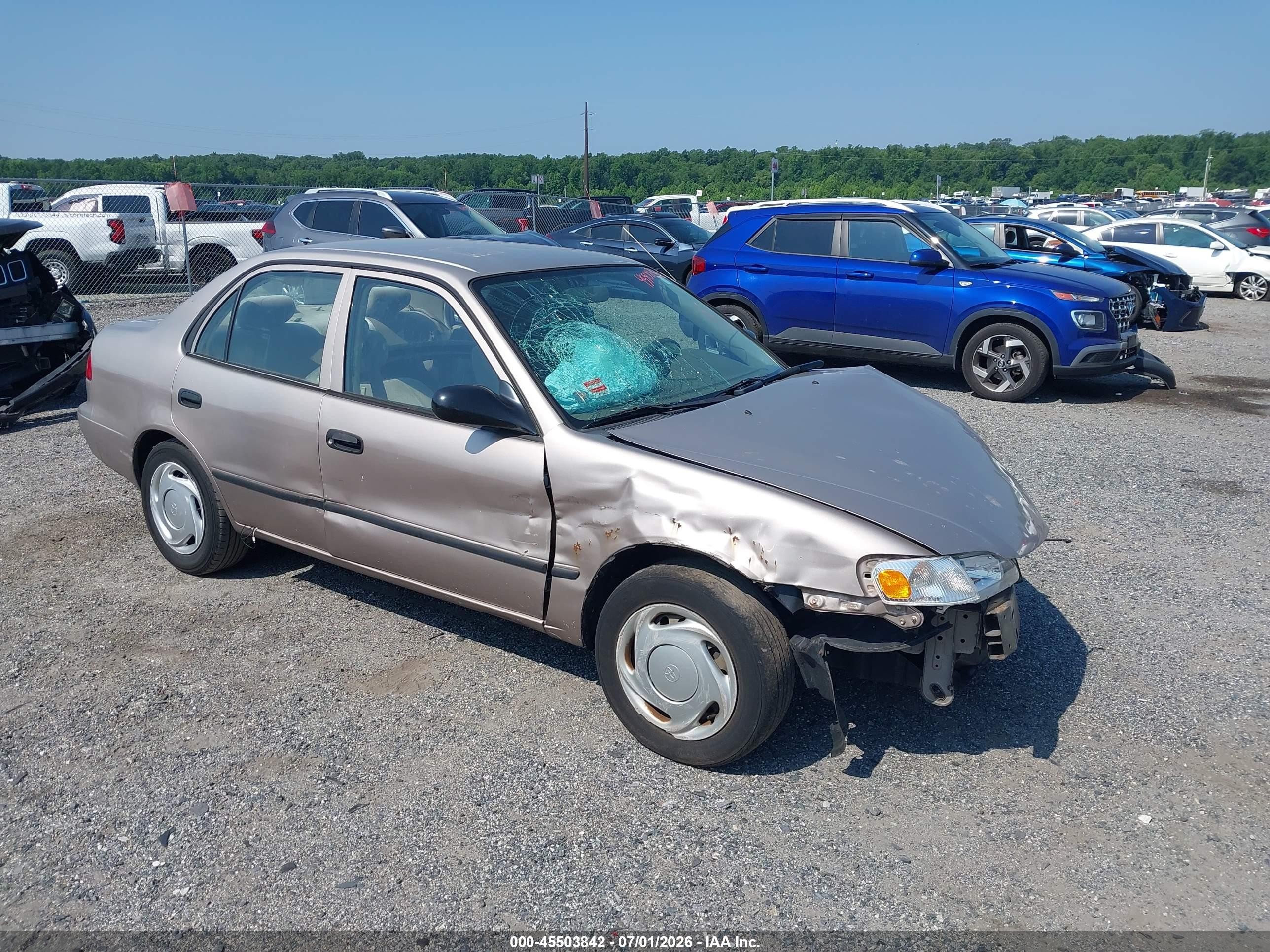 2000 Toyota Corolla Ce Silver vin: 2T1BR12E3YC274579
