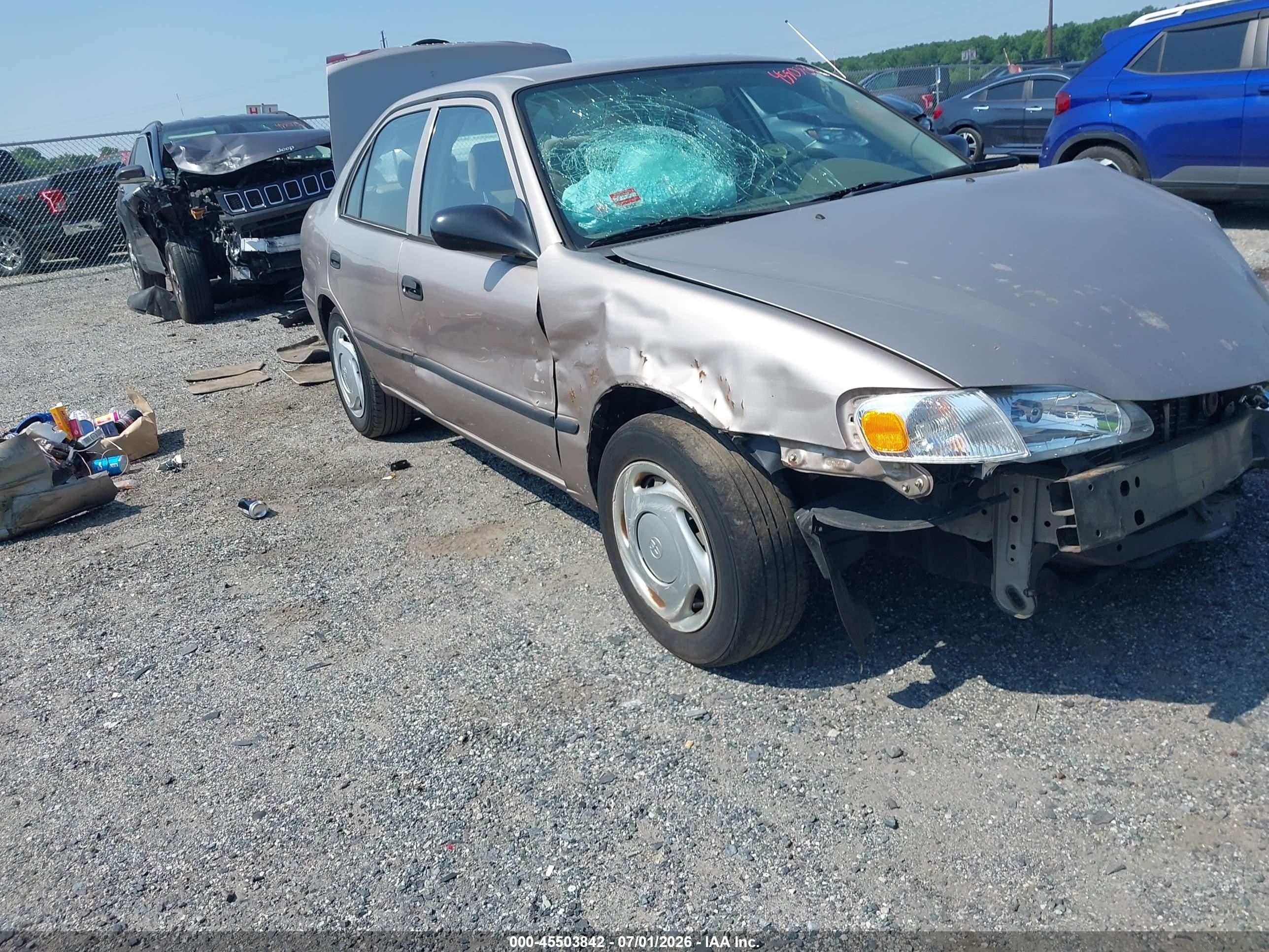 2000 Toyota Corolla Ce Silver vin: 2T1BR12E3YC274579