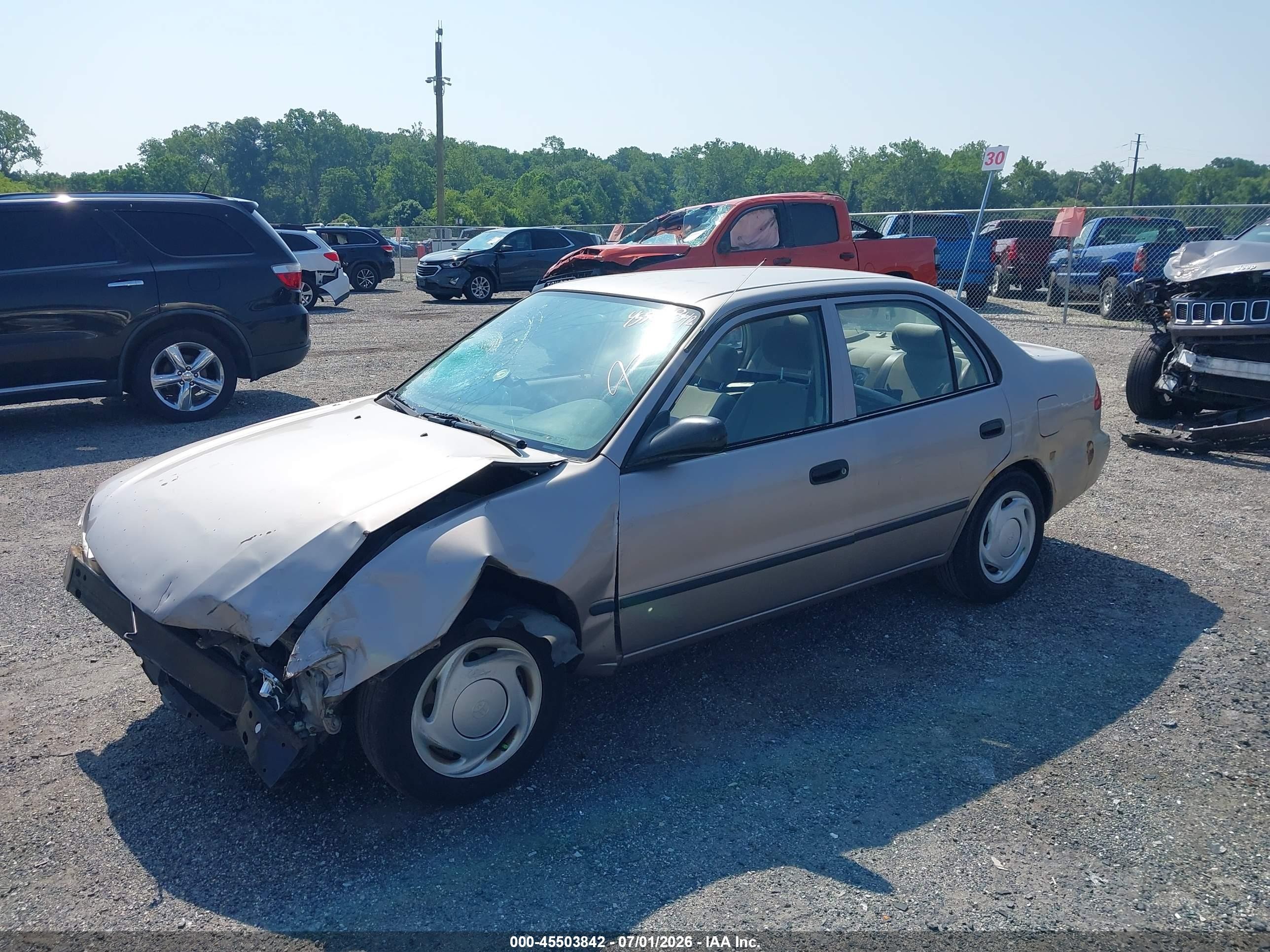 2000 Toyota Corolla Ce Silver vin: 2T1BR12E3YC274579