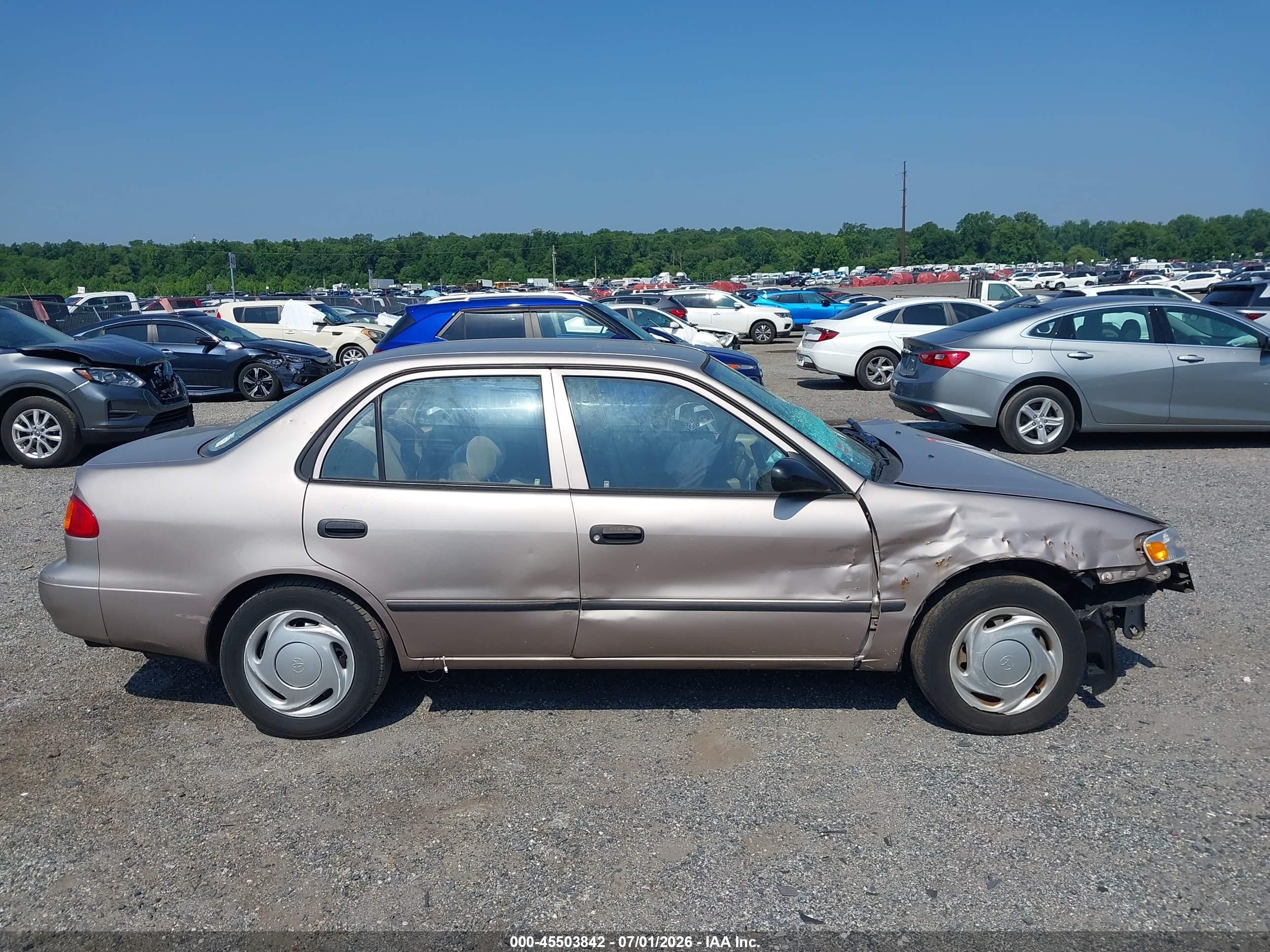2000 Toyota Corolla Ce Silver vin: 2T1BR12E3YC274579