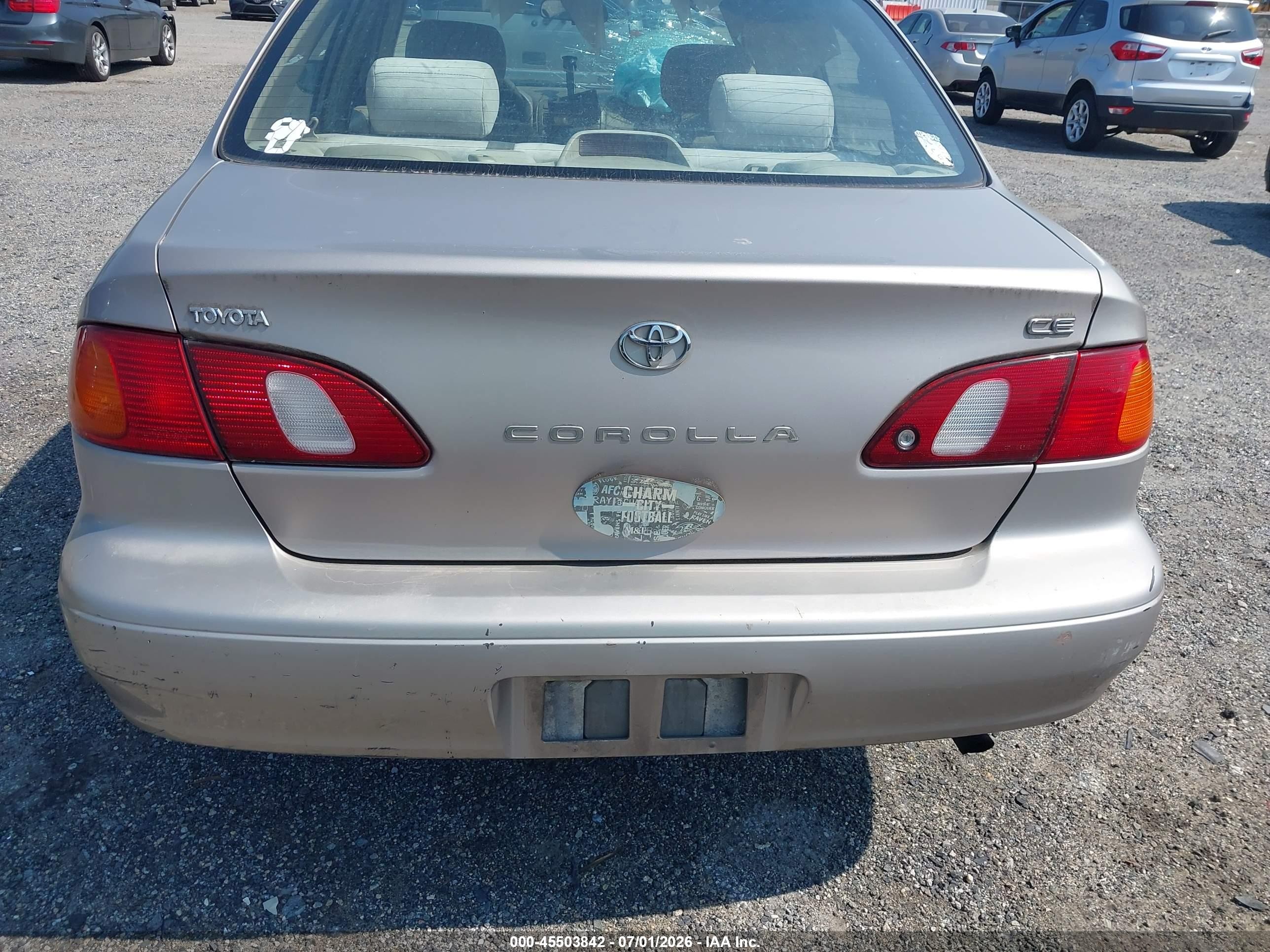 2000 Toyota Corolla Ce Silver vin: 2T1BR12E3YC274579