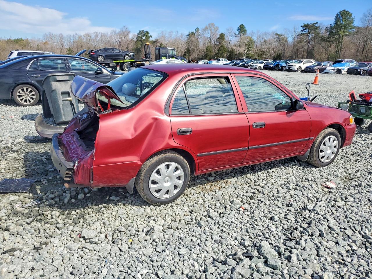 2001 Toyota Corolla Ce Red vin: 2T1BR12E41C456216