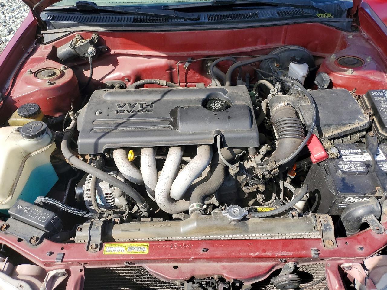 2001 Toyota Corolla Ce Red vin: 2T1BR12E41C456216