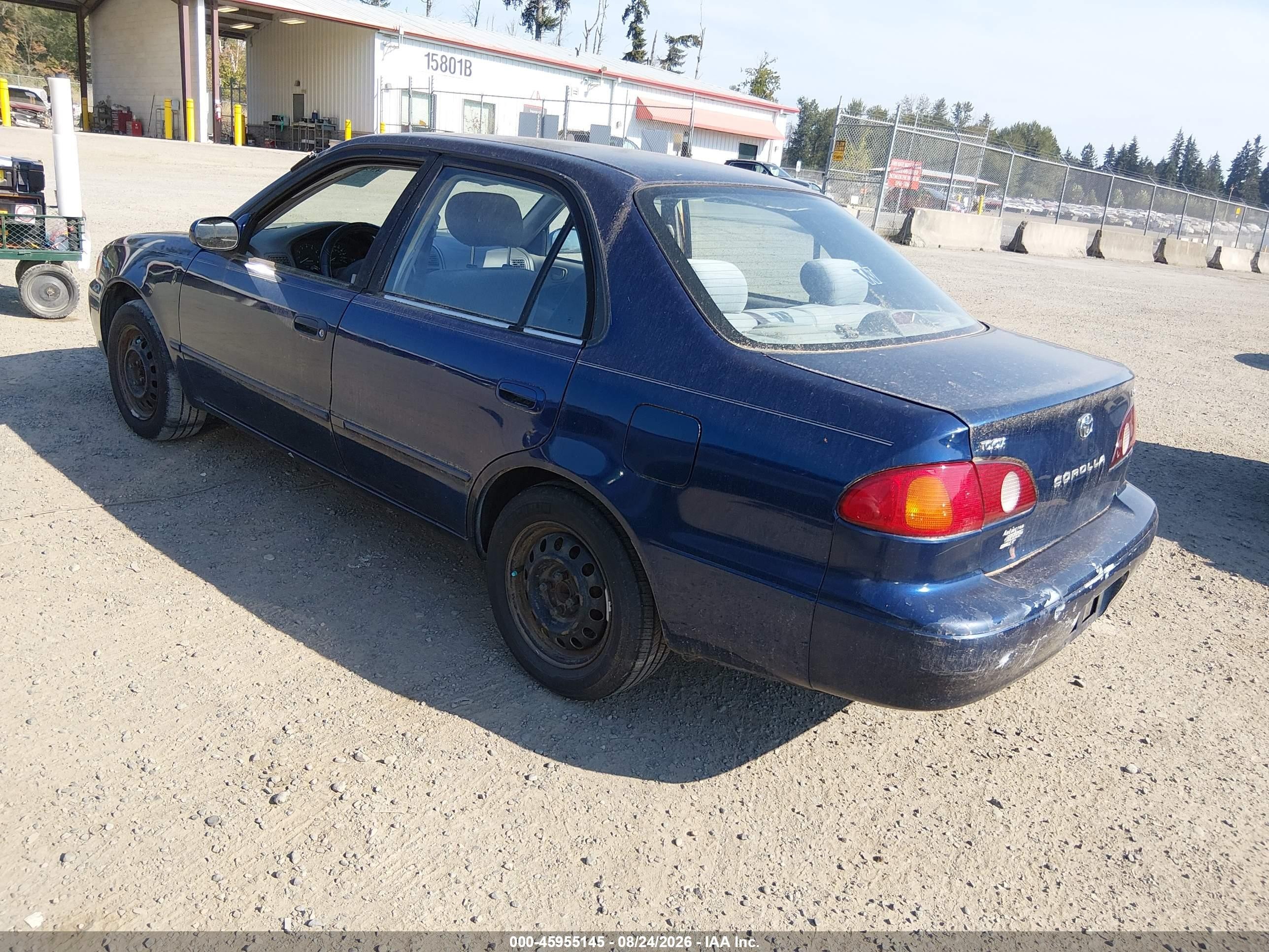 2001 Toyota Corolla Le Blue vin: 2T1BR12E41C503681