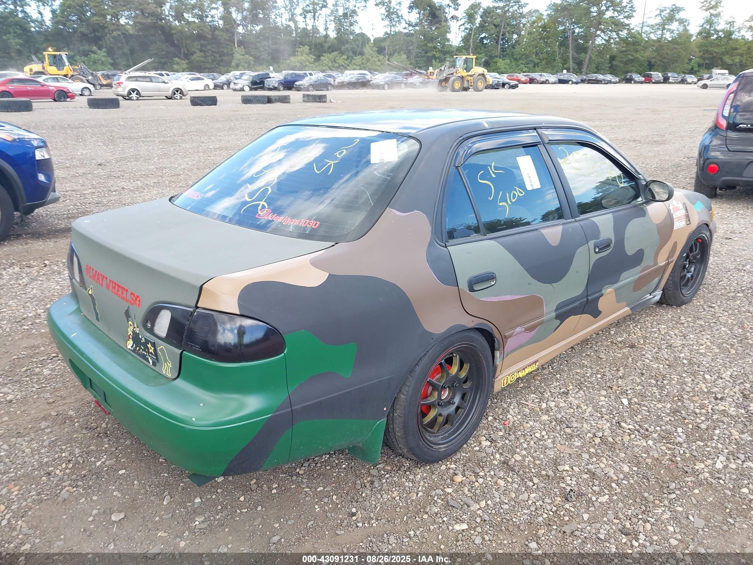 1999 Toyota Corolla Le Коричневый vin: 2T1BR12E4XC134488