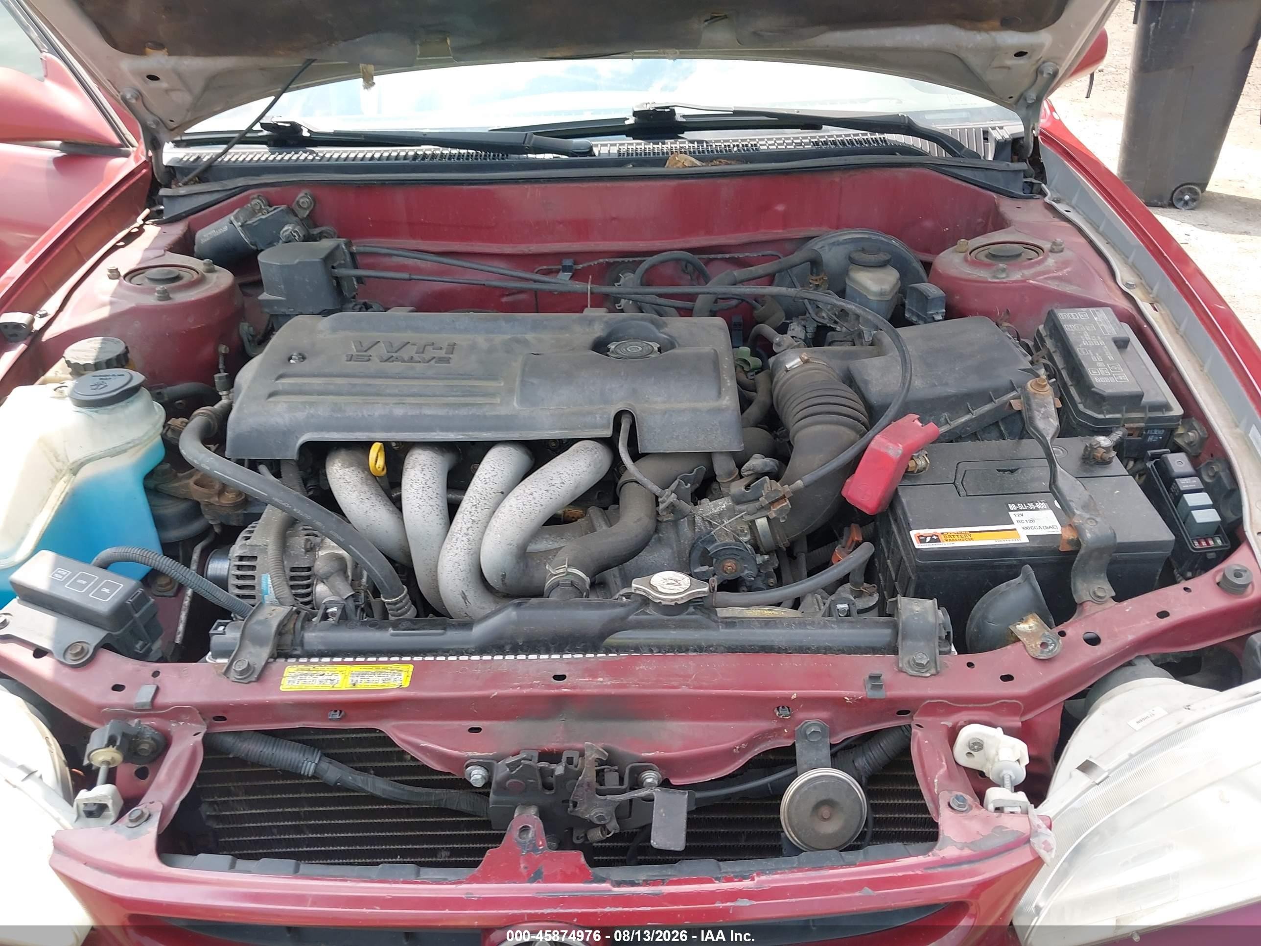 2001 Toyota Corolla Le Красный vin: 2T1BR12E51C468276