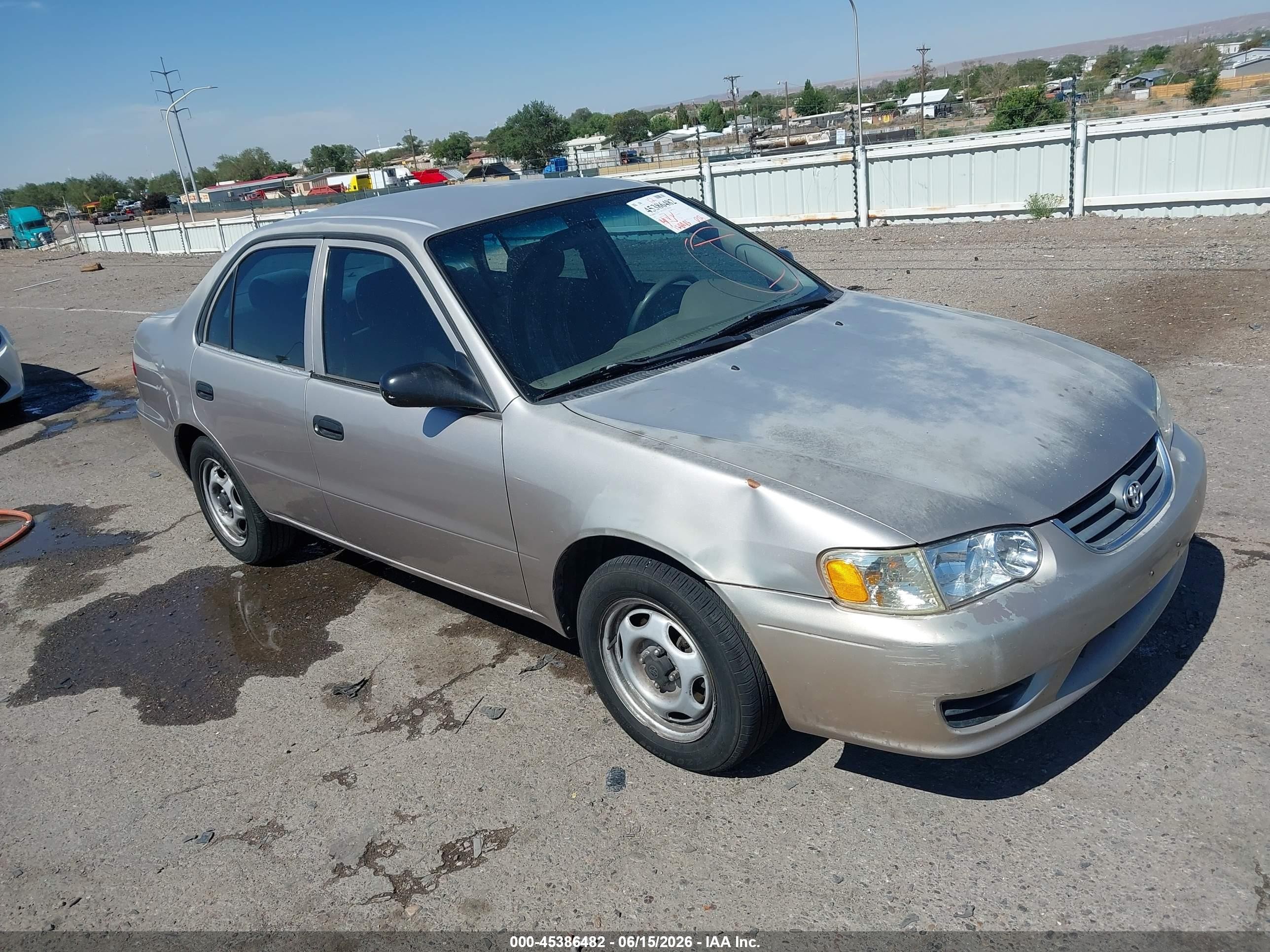2002 Toyota Corolla Ce Beige vin: 2T1BR12E52C576396
